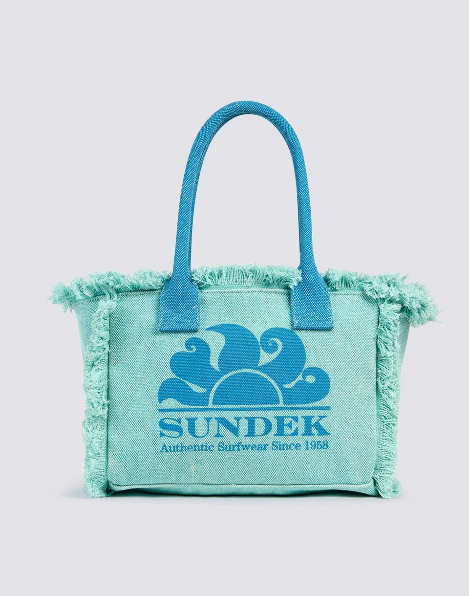 sundek-tote-bag-regular-donna-effetto-stone-washed-con-zip image 1