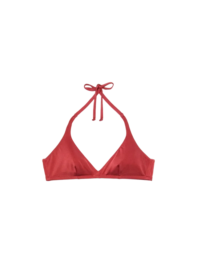mc2-saint-barth-gaia-top-bralette-triangolo-rosso-mattone-shimmer image 1