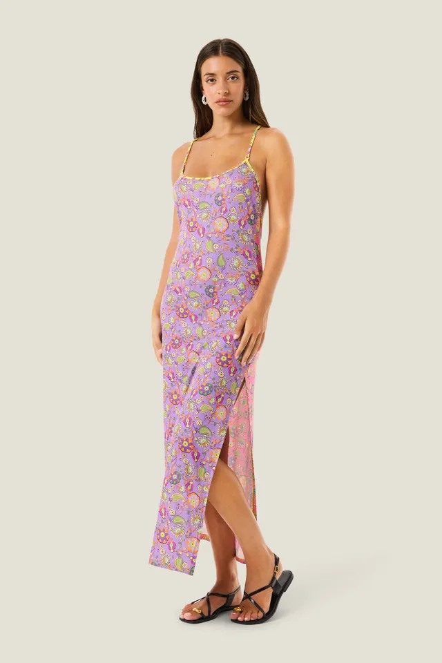 4giveness-abito-lungo-scollato-boho-chic-donna-cover-up image 1