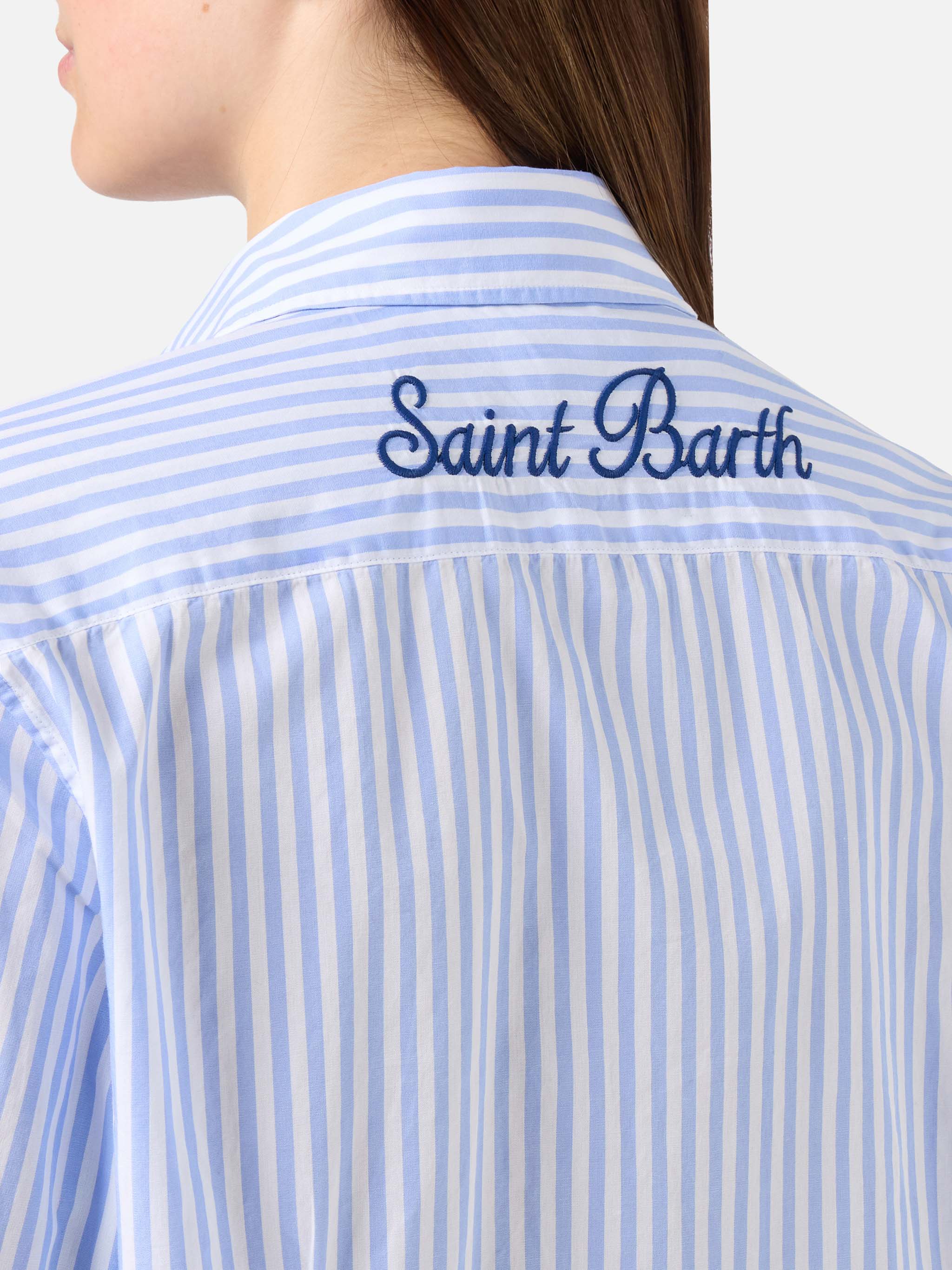 mc2-saint-barth-meredith-camicia-donna-cotone-rigata-blu image 2