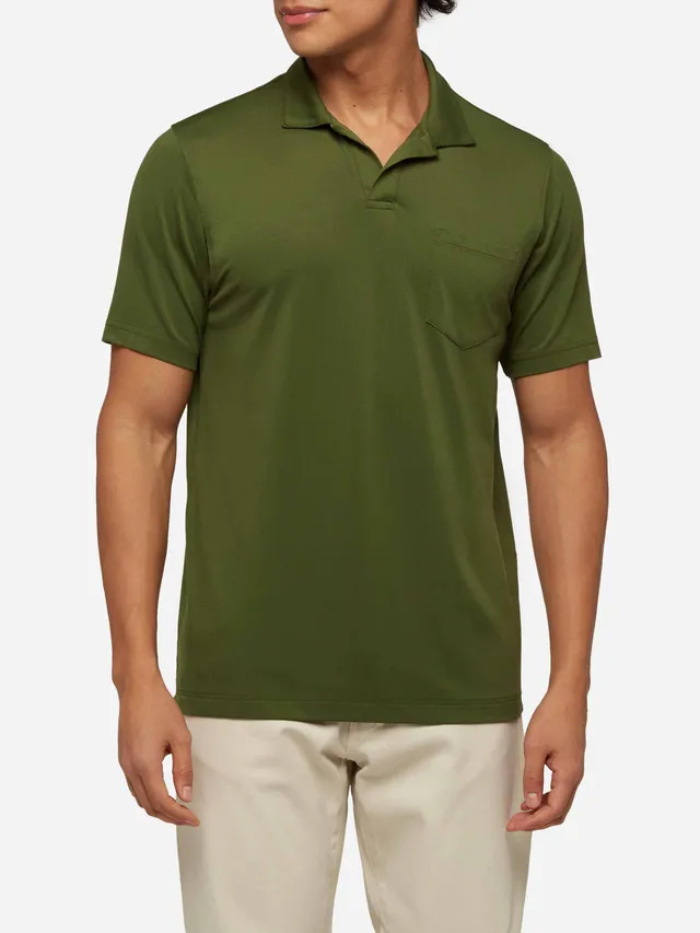 mc2-saint-barth-polo-camber-in-piqu-tecnico-verde-militare-tinta-unita-uomo-mezz image 1
