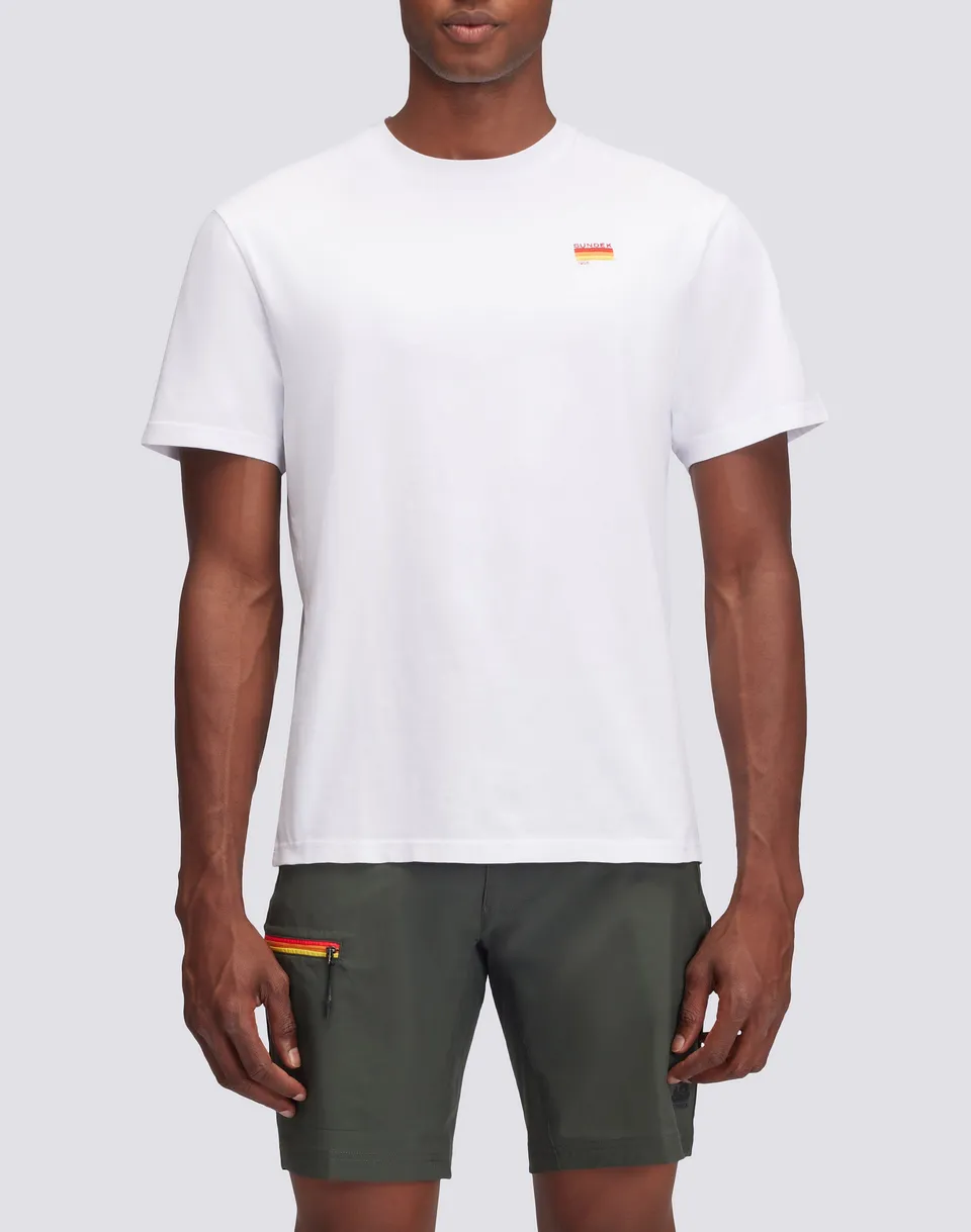 sundek-t-shirt-uomo-con-ricamo-tricolore-cotone-a-mezza-manica image 1