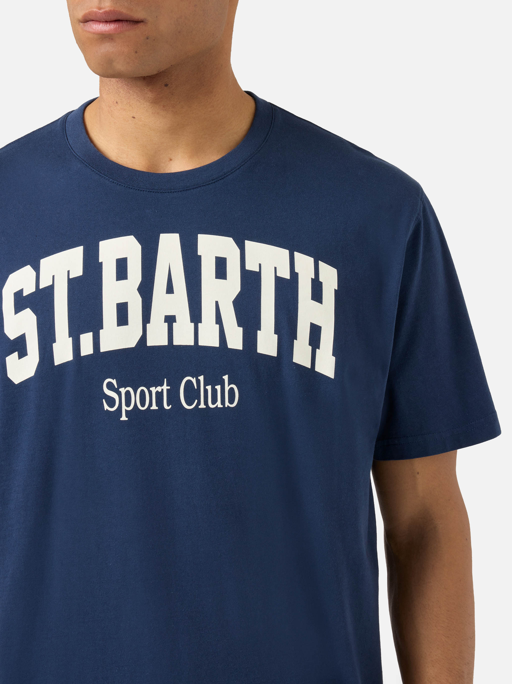mc2-saint-barth-denver-t-shirt-uomo-blu-in-cotone-stampa-sport-club image 4