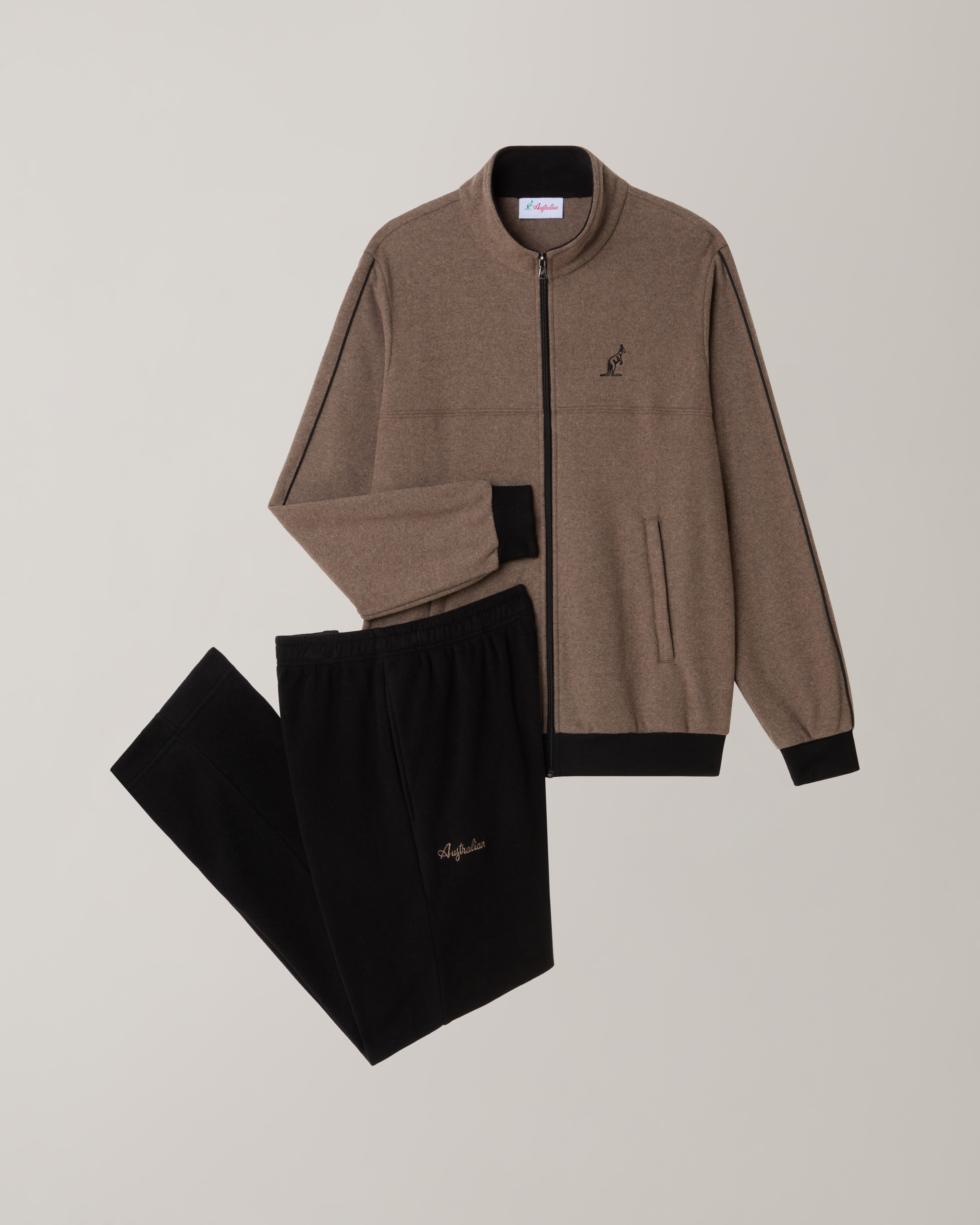 australian-classy-tracksuit-softech-tuta-completa-nocciola image 8