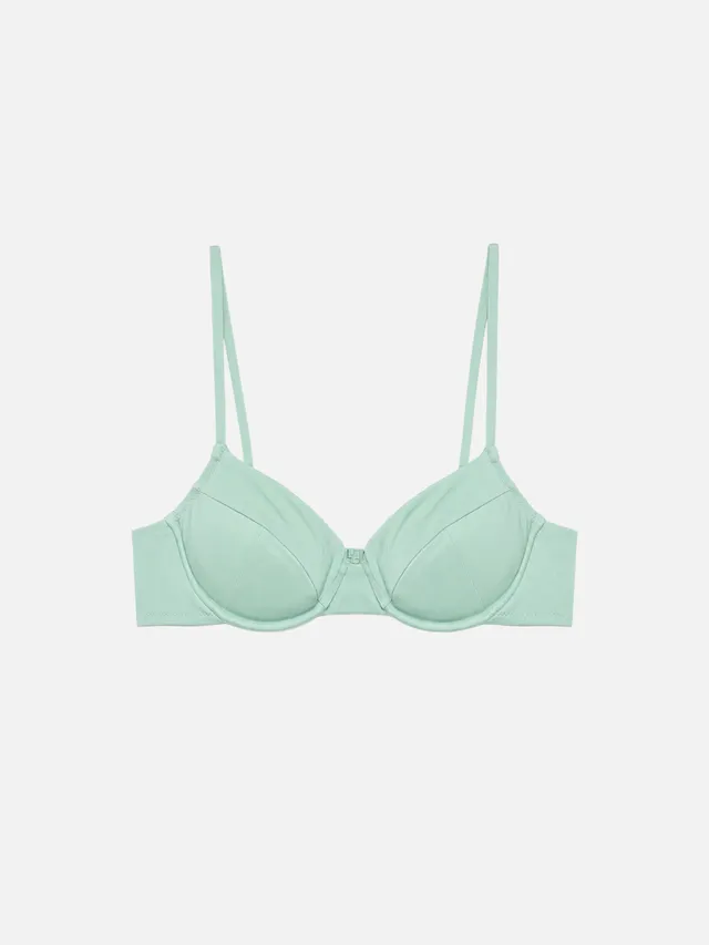 mc2-saint-barth-top-bikini-bea-bralette-con-ferretto-verde-salvia-tinta-unita image 1