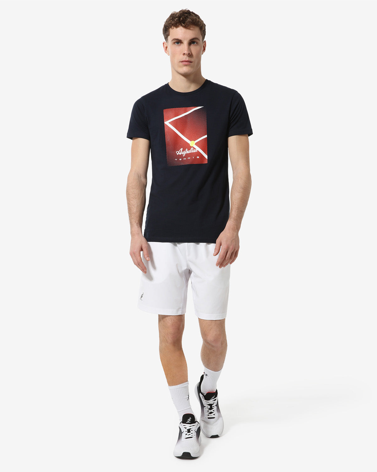 australian-court-t-shirt-tennis-cotone-blu-navy image 2