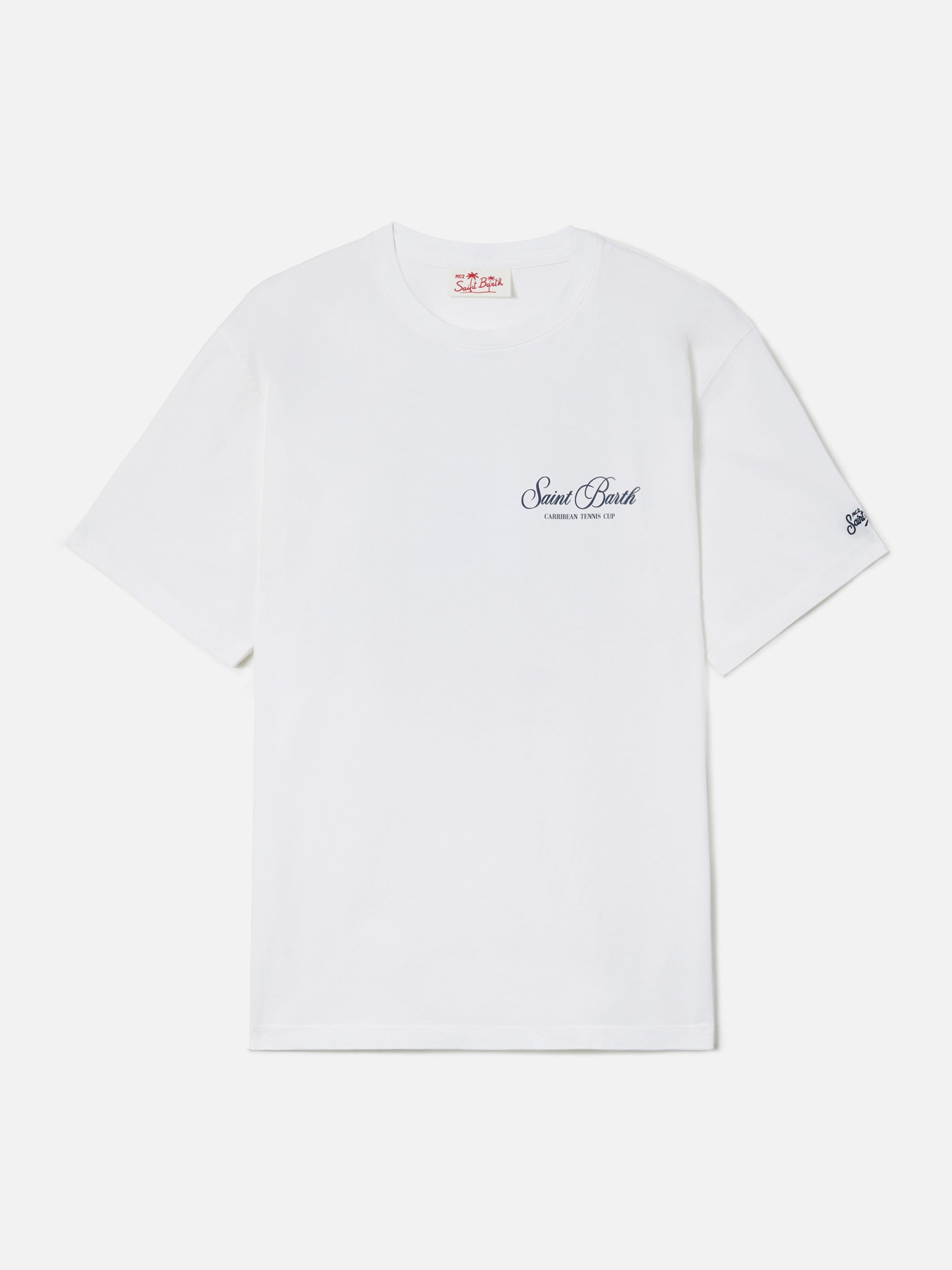 mc2-saint-barth-t-shirt-portland-bianca-con-stampa-caribbean-tennis-cup image 5