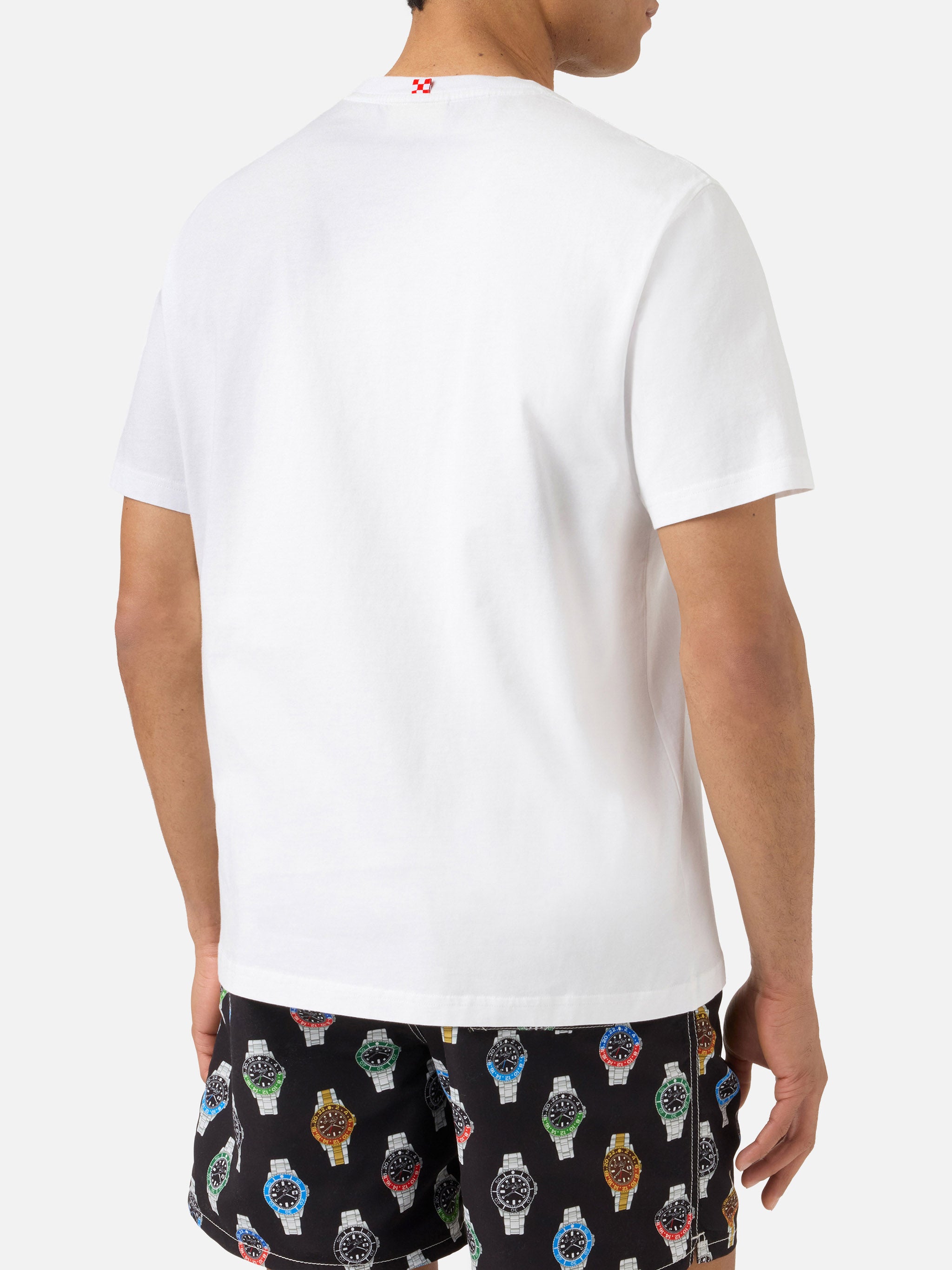 t-shirt-mc2-saint-barth-austin-bianca-con-taschino-ricamo-freccione-e-orologio-i image 4