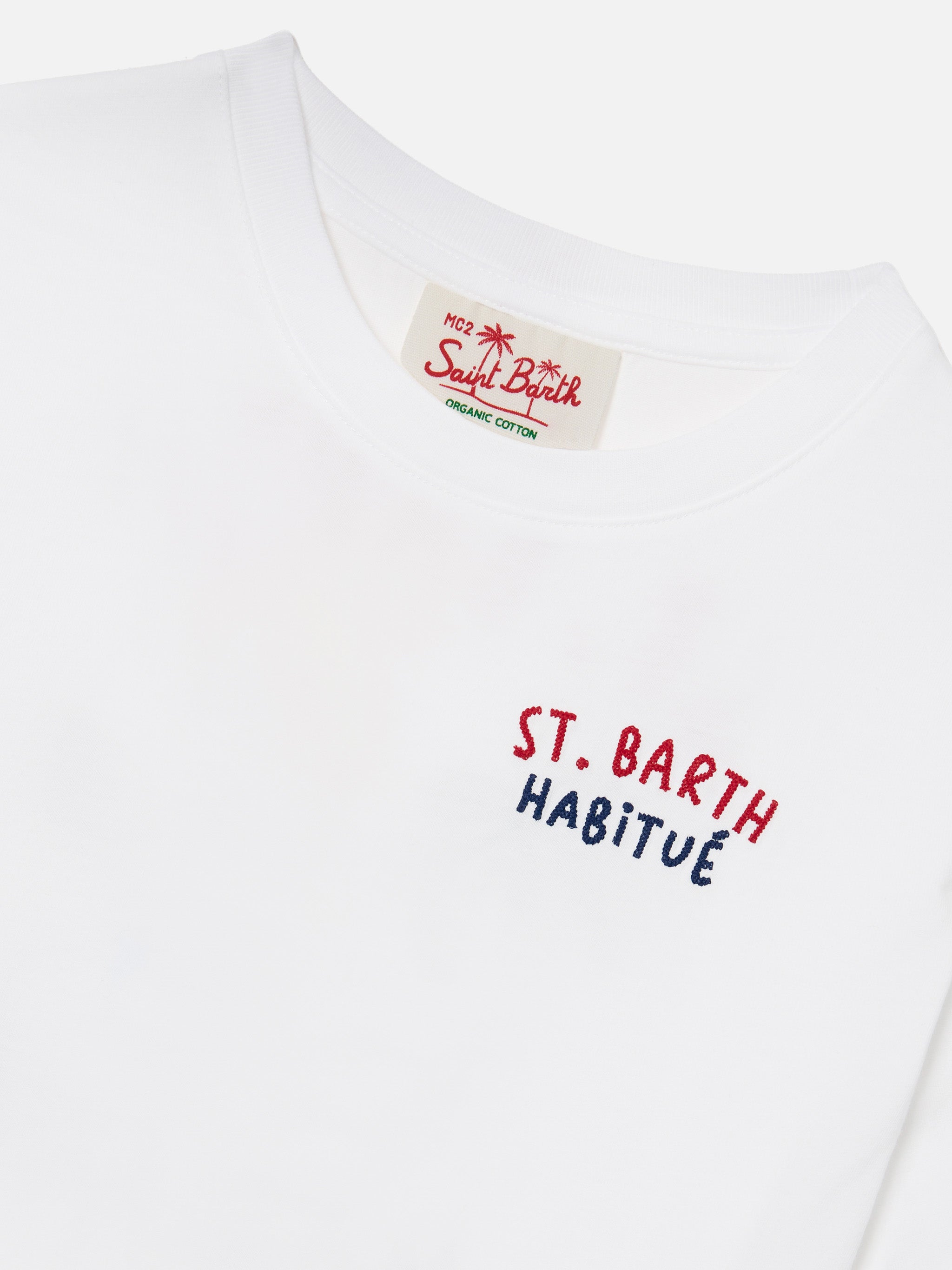 t-shirt-mc2-saint-barth-portland-jr-bambino-in-cotone-bianco-con-ricami-habitu-e image 3