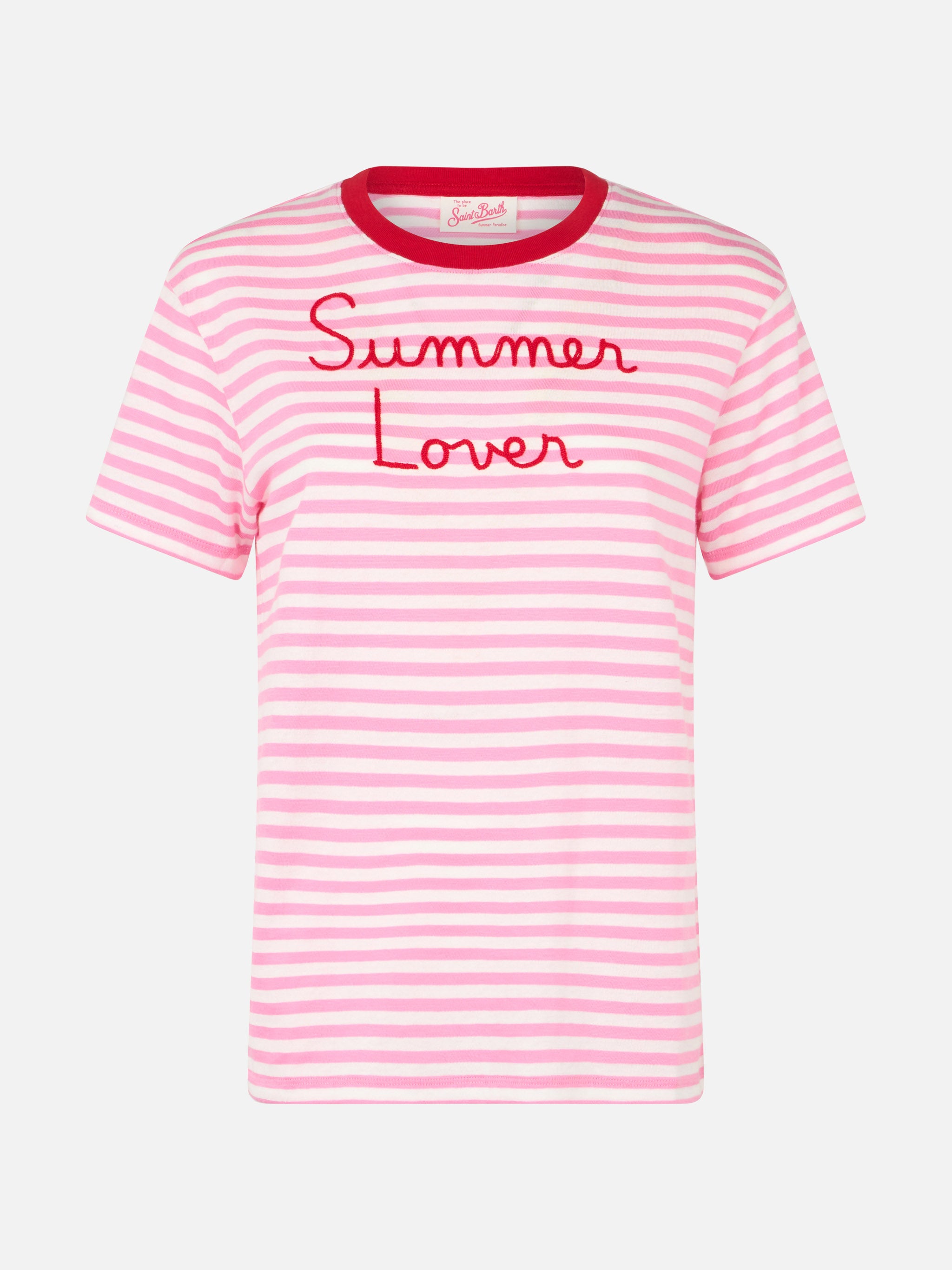 mc2-saint-barth-t-shirt-emilie-in-cotone-a-righe-con-ricamo-summer-lover image 4