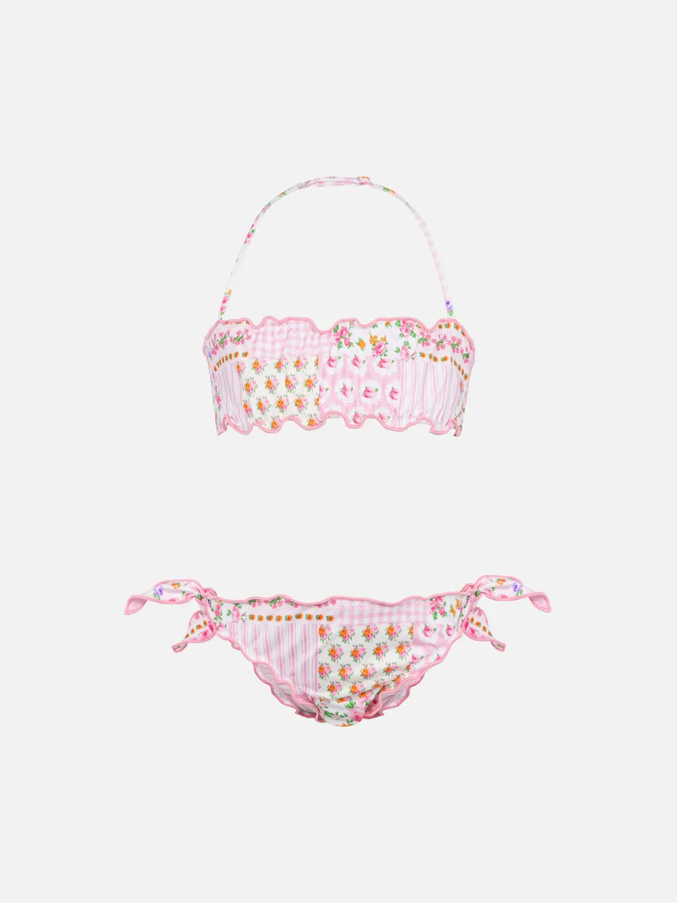 mc2-saint-barth-bikini-emy-a-fascia-fiori-slip-classico-bambina image 1