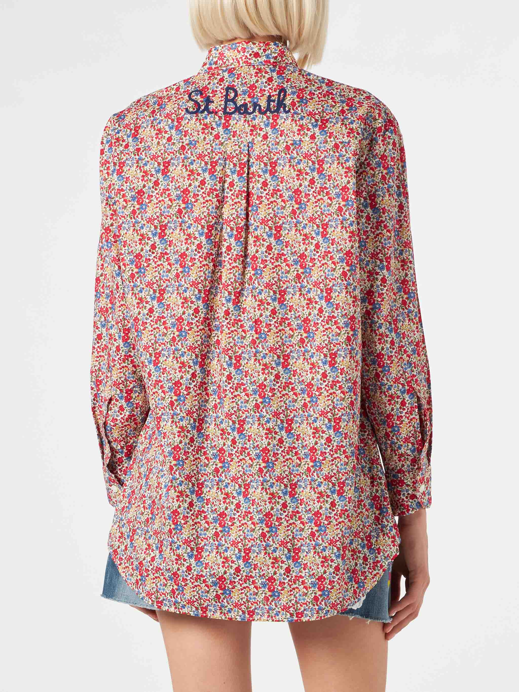 camicia-mc2-saint-barth-brigitte-in-cotone-con-fantasia-floreale-liberty-special image 1
