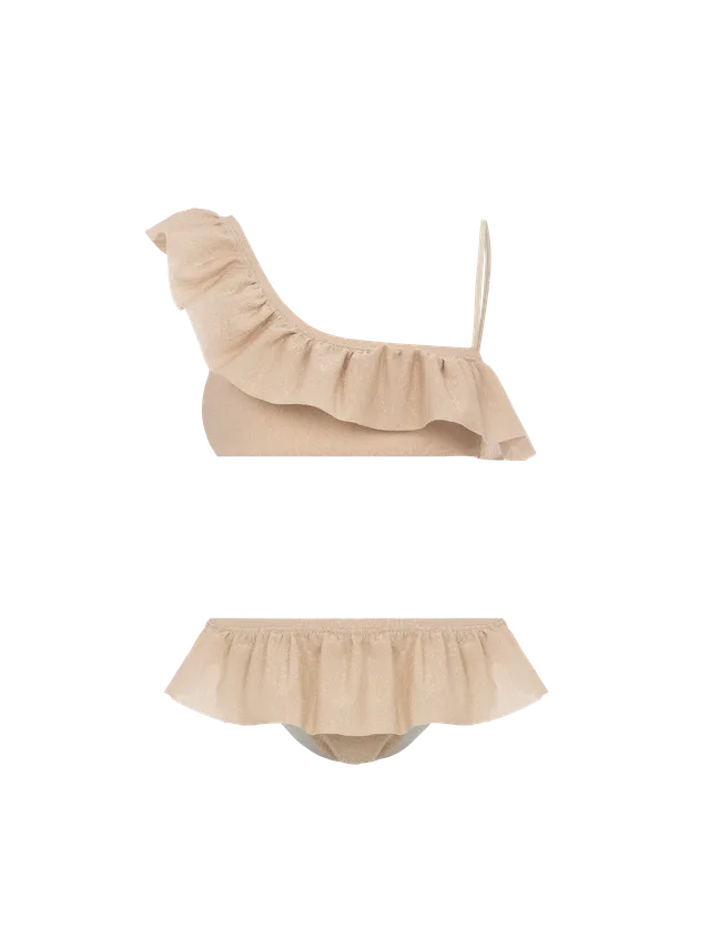 bikini-monospalla-rey-mc2-saint-barth-per-bambina-in-lurex-con-volant image 1