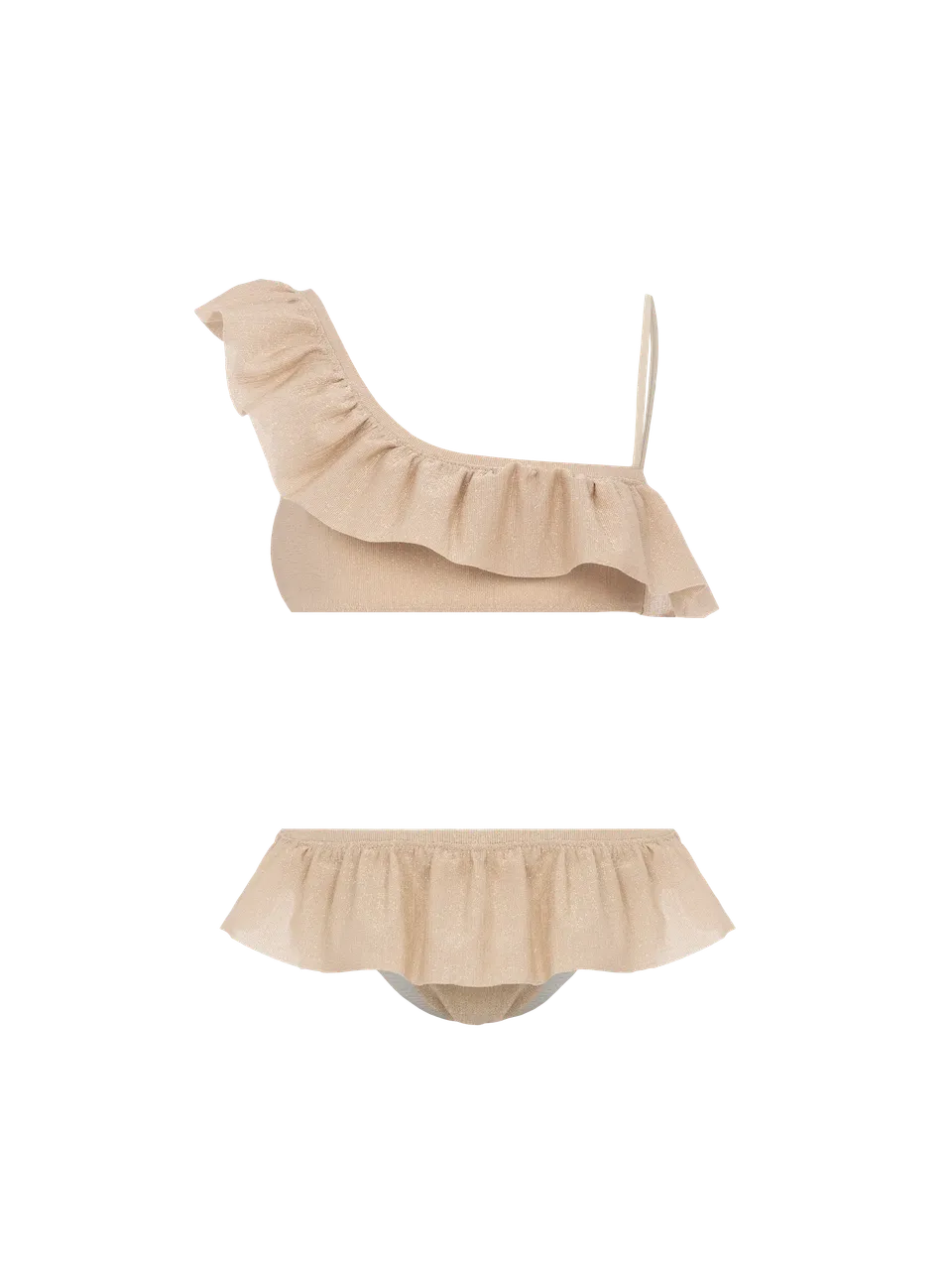 bikini-monospalla-rey-mc2-saint-barth-per-bambina-in-lurex-con-volant image 1