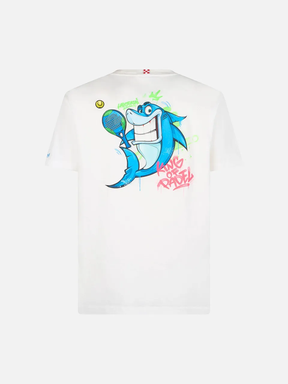 mc2-saint-barth-t-shirt-bambino-in-cotone-bianca-stampa-squali-cryptopuppets-edi image 1