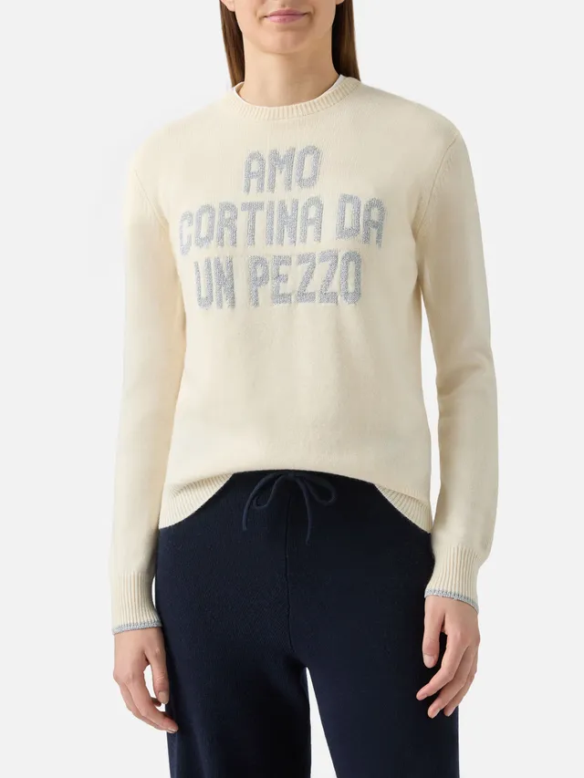 mc2-saint-barth-maglione-new-queen-donna-bianco-cashmere-amo-cortina-lurex image 1