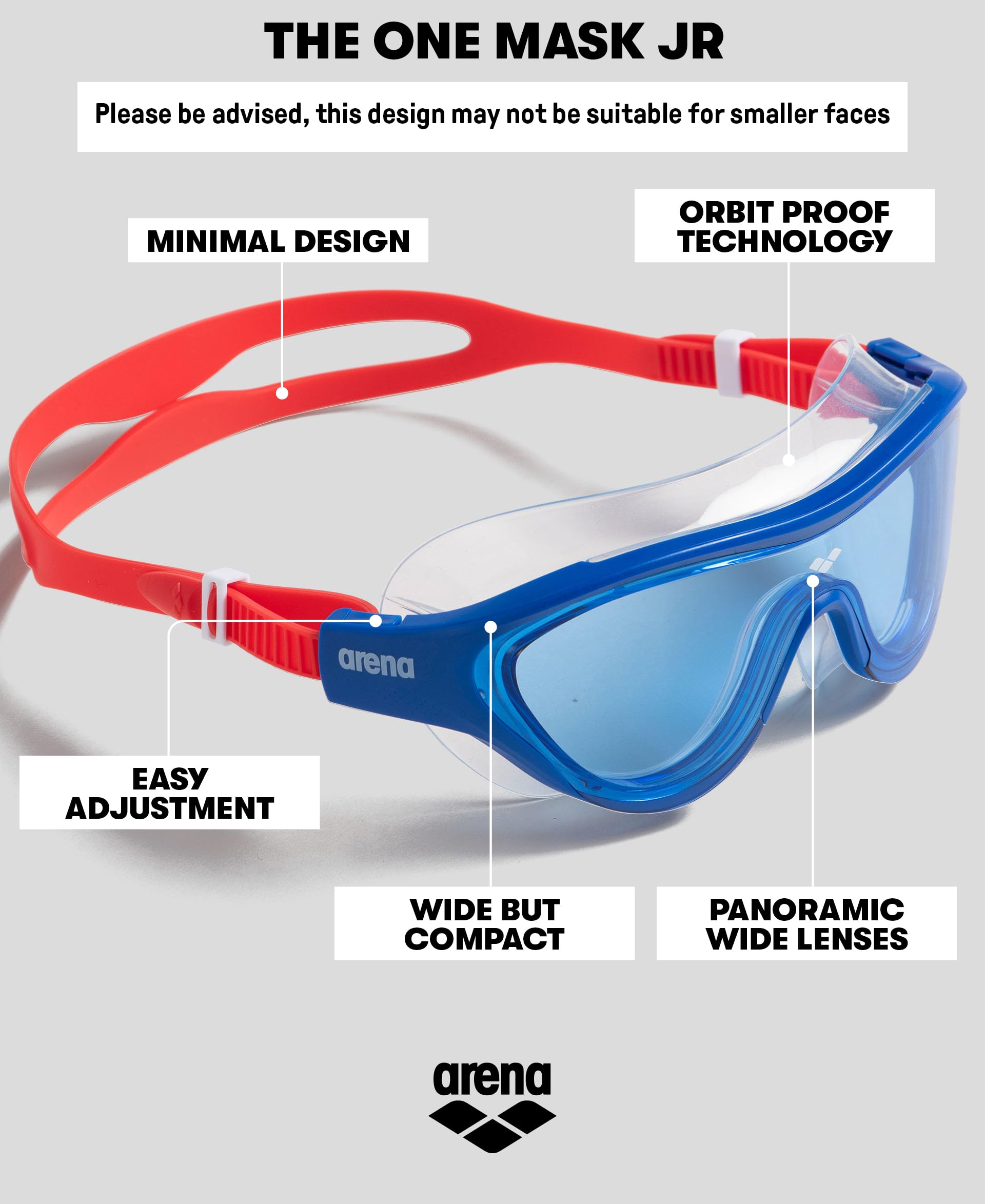 arena-the-one-mask-junior-maschera-nuoto-bambini-6-12-anni-specchiata image 2