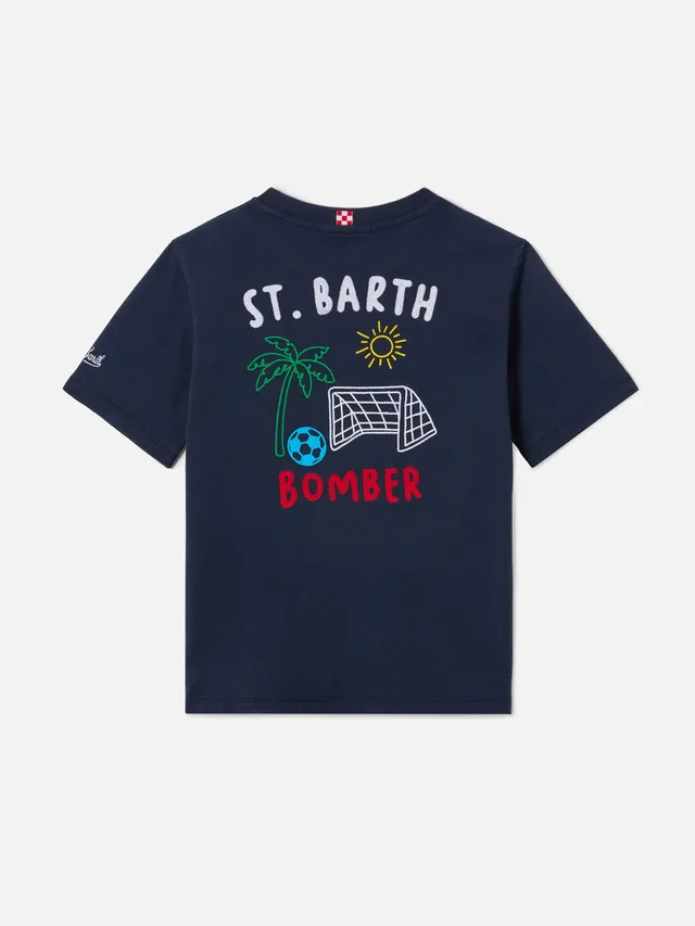 mc2-saint-barth-portland-jr-t-shirt-bambino-blu-cotone-ricamo-bomber image 1