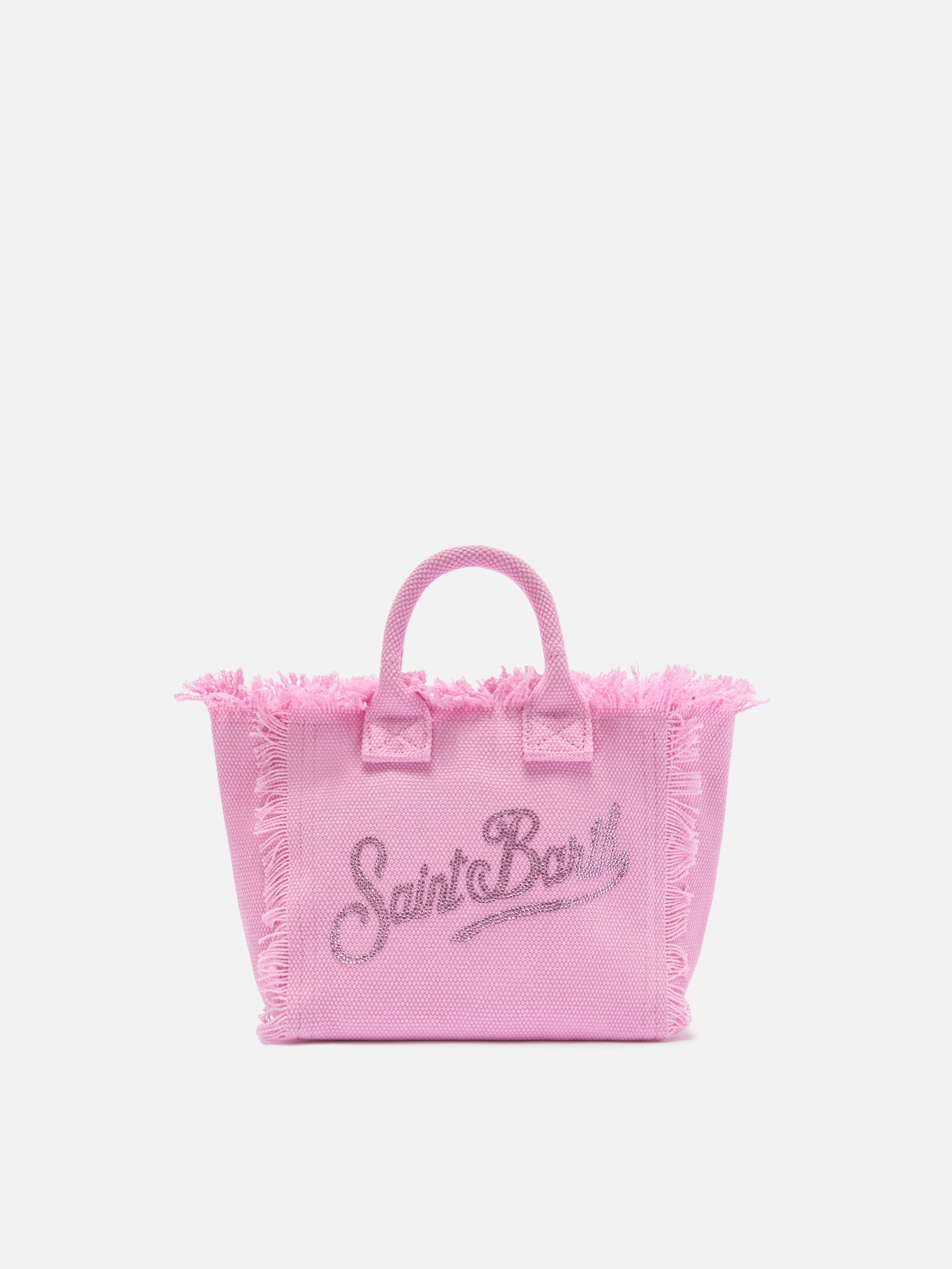 mc2-saint-barth-vanity-mini-borsa-in-canvas-rosa-logo-strass image 1