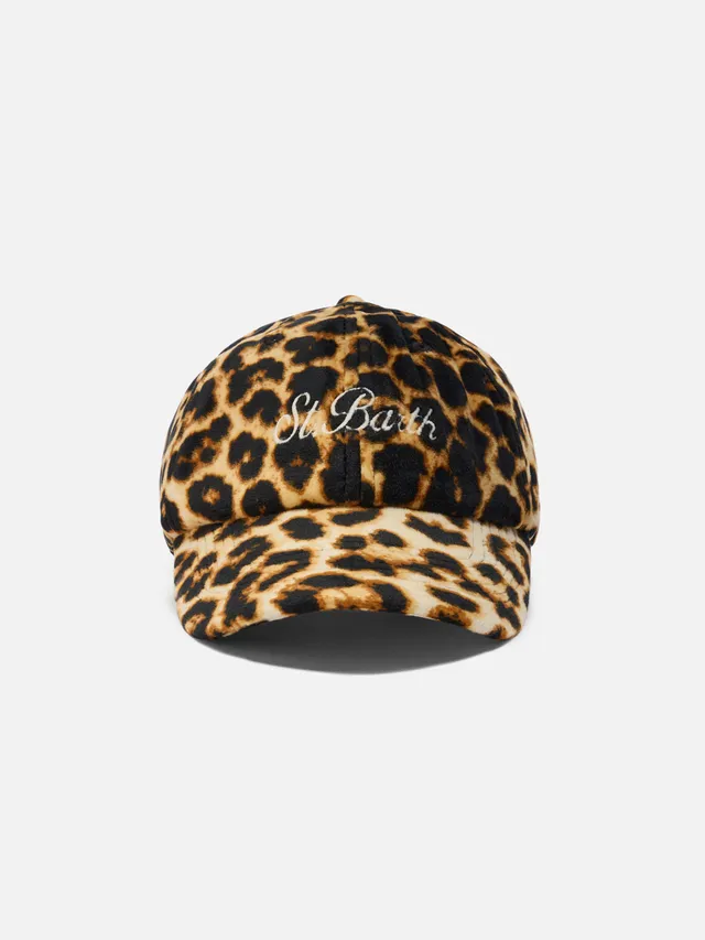 mc2-saint-barth-cappello-baseball-velvet-velluto-leopardato-taglia-regolabile image 1