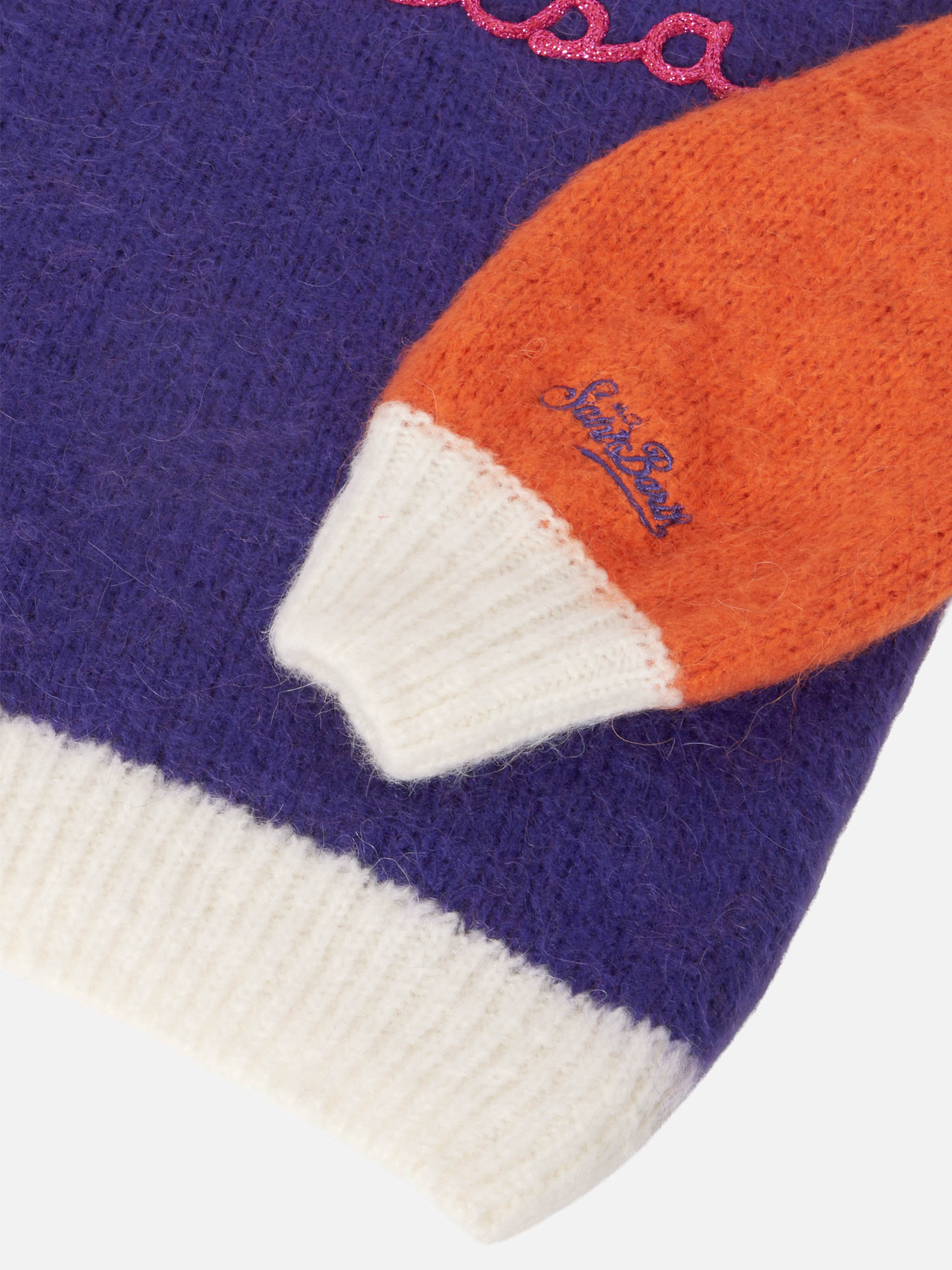 mc2-saint-barth-danya-soft-jr-maglione-boxy-bambina-indecisa-viola-arancio-rosa image 4