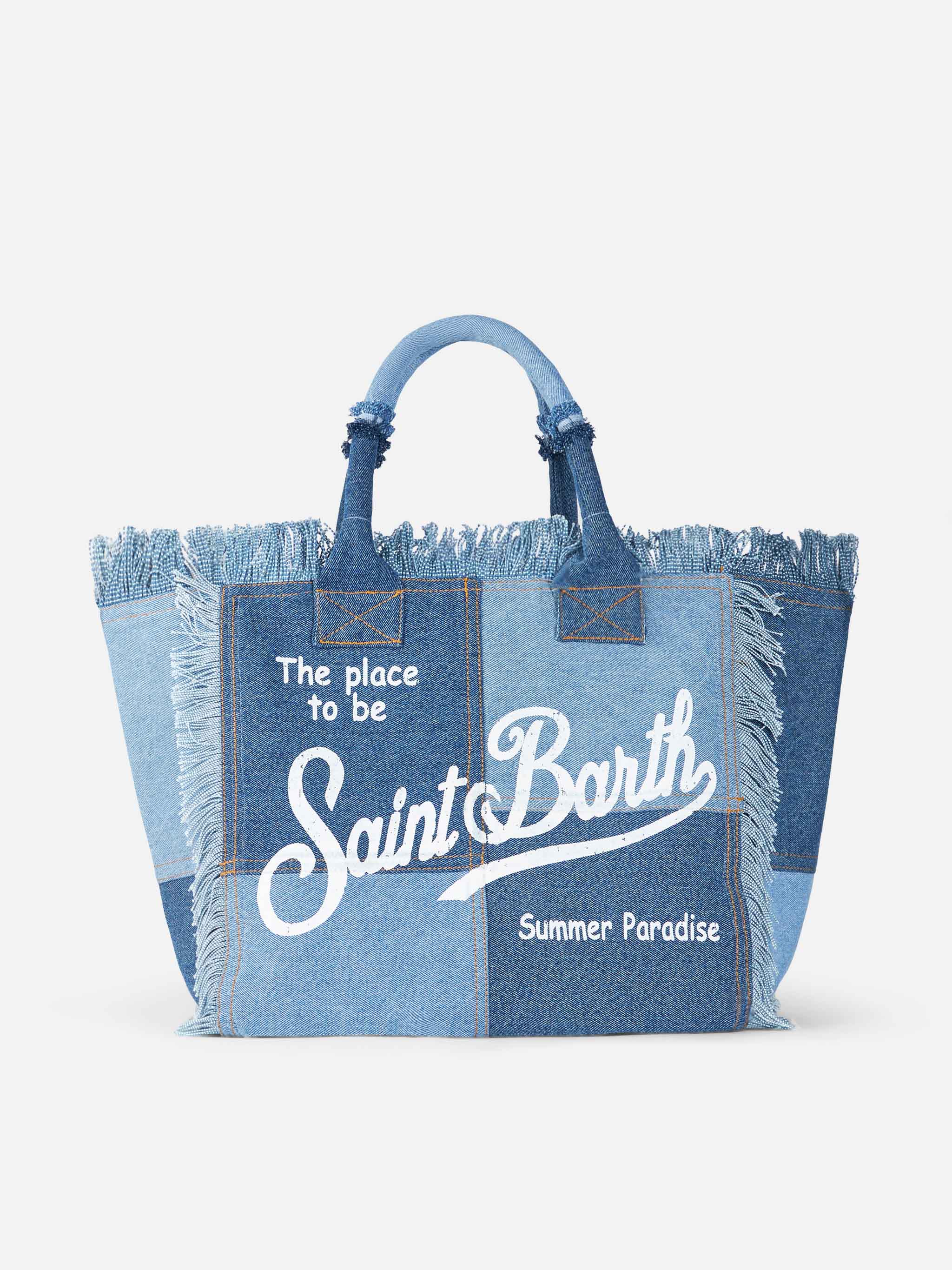 mc2-saint-barth-vanity-borsa-tote-spalla-in-canvas-cotone-denim-patchwork-blu image 4