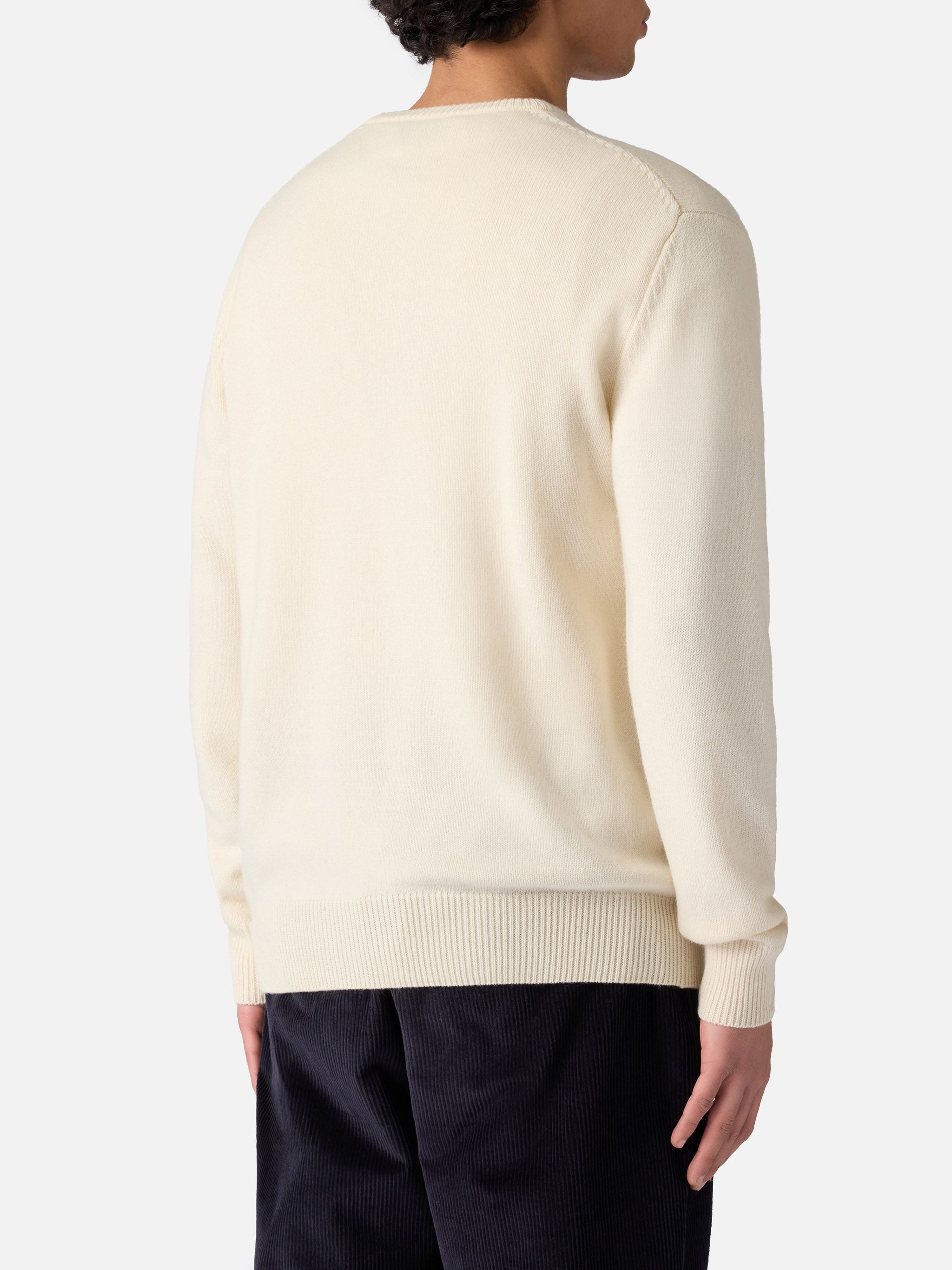 mc2-saint-barth-heron-maglia-girocollo-uomo-bianca-misto-cashmere-ricamo-settima image 3