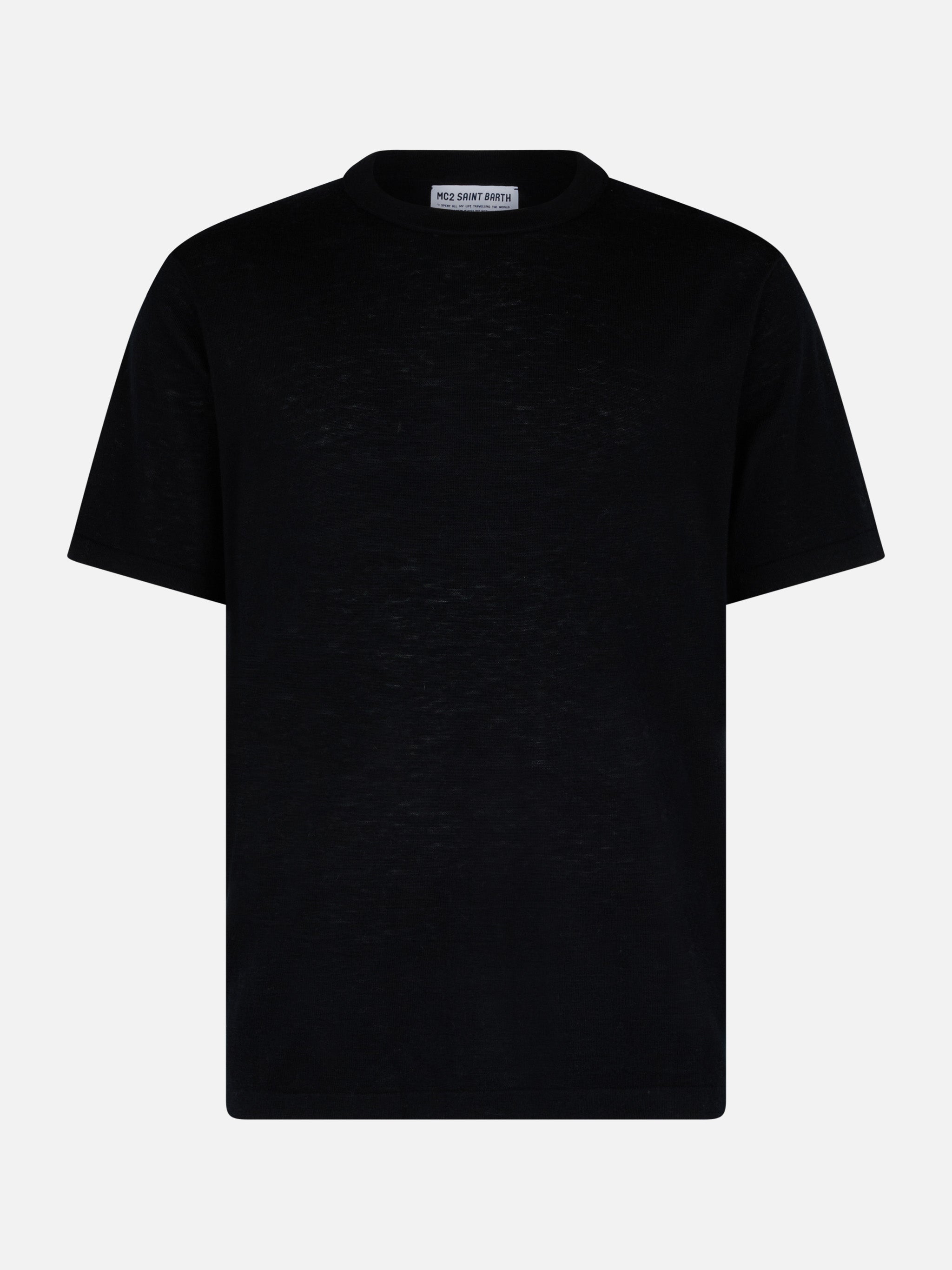 mc2-saint-barth-t-shirt-scotto-in-lana-merino-e-cashmere image 1
