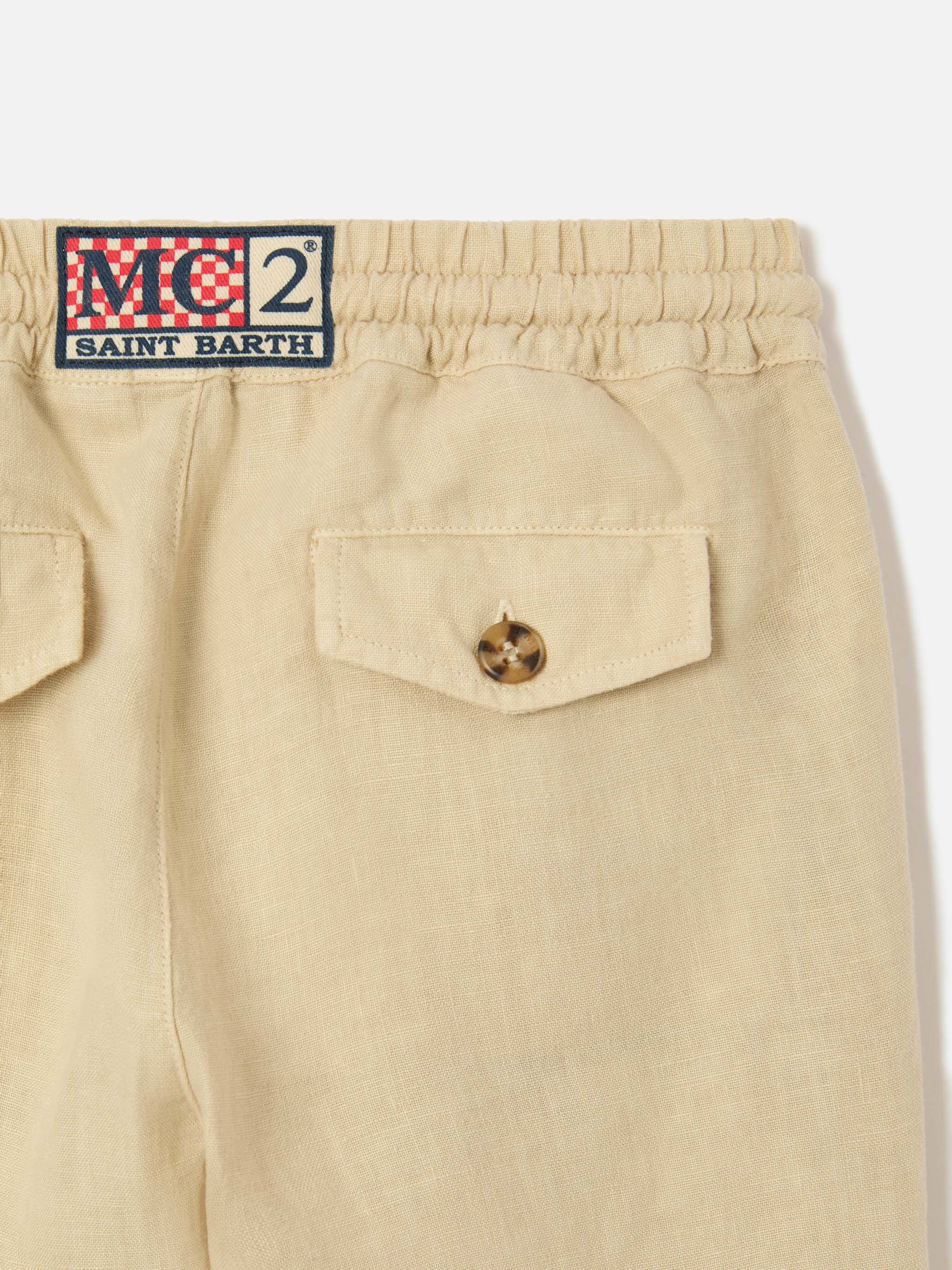mc2-saint-barth-marseille-jr-shorts-bambino-lino-beige-cargo image 3