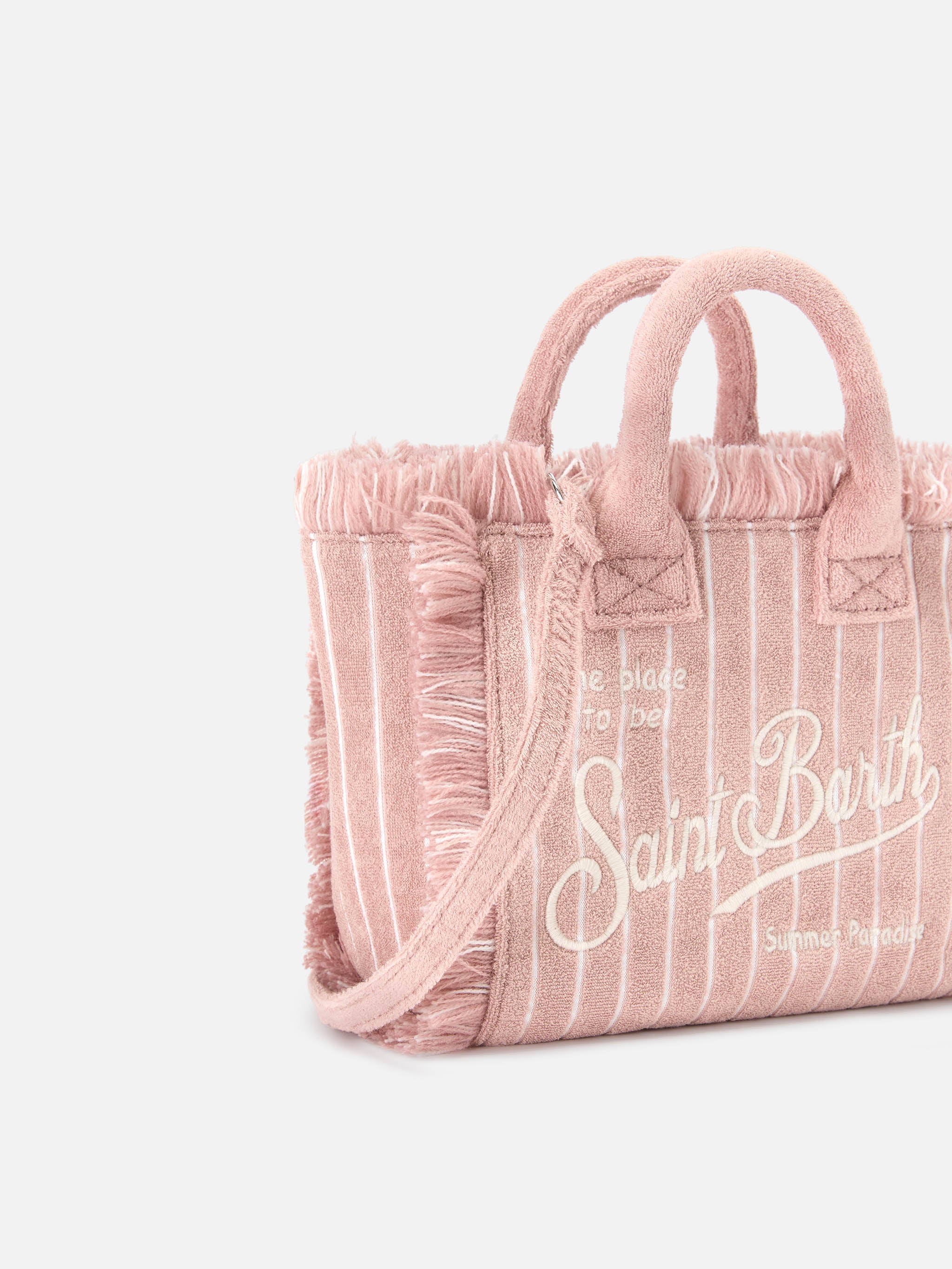 mc2-saint-barth-vanity-mini-borsa-donna-spugna-righe-rosa image 3