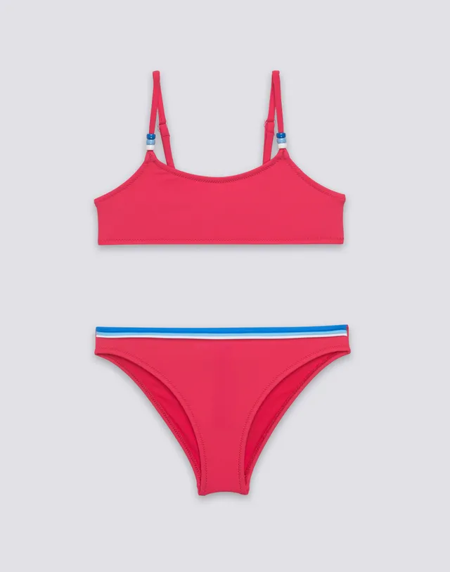 sundek-bikini-bambina-top-regolabile-e-slip-fisso-tinta-unita image 1