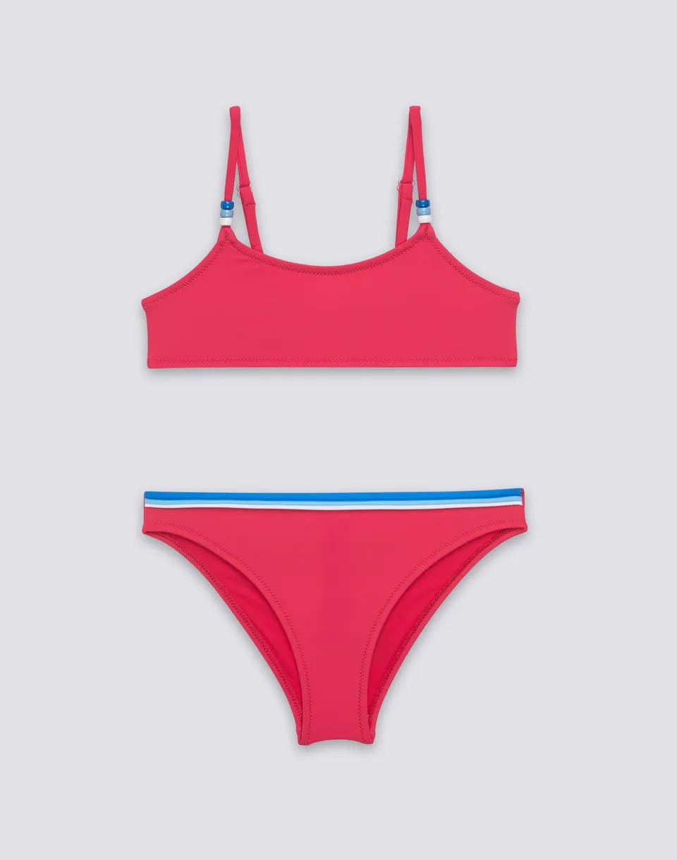sundek-bikini-bambina-top-regolabile-e-slip-fisso-tinta-unita image 1