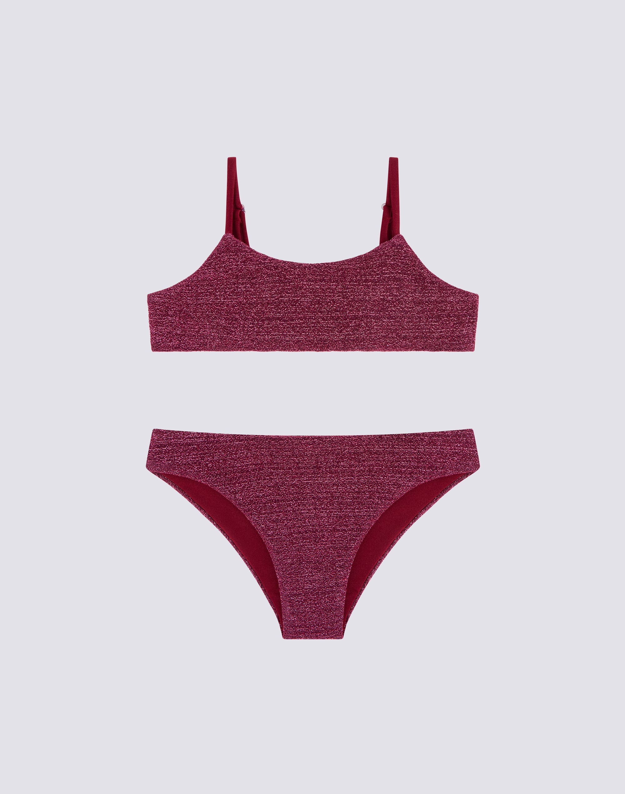 sundek-lurex-bikini-bambina-con-top-a-fascia-e-slip-fisso image 1