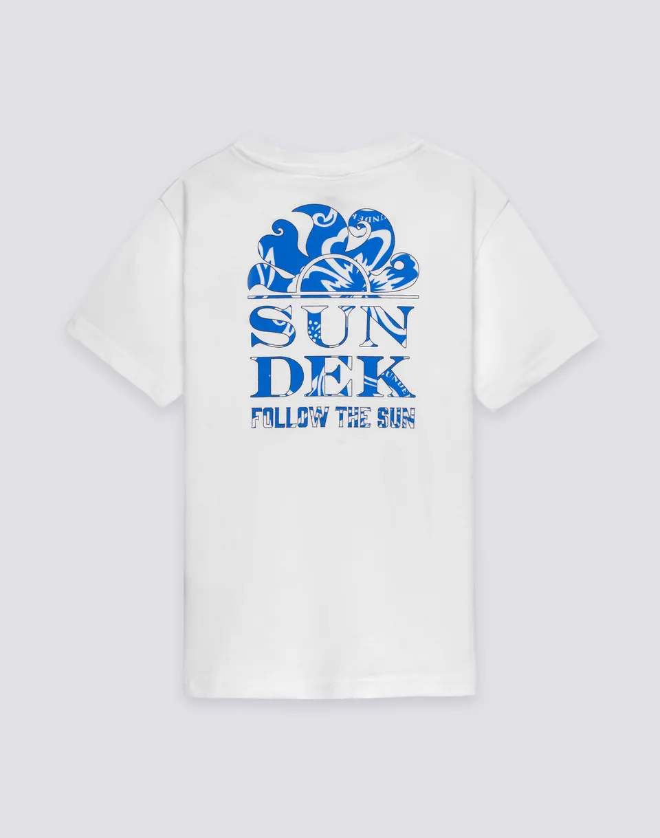 sundek-t-shirt-bambino-manica-corta-stampa-follow-the-sun-hibiscus image 1