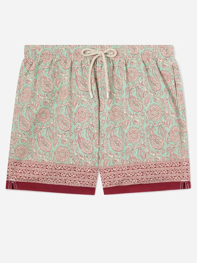 mc2-saint-barth-gustavia-costume-mare-uomo-verde-acqua-paisley-boxer image 1