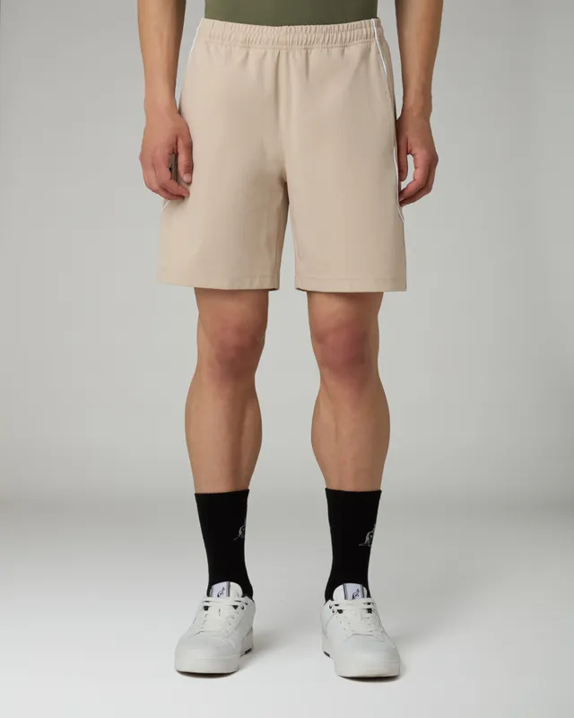 australian-league-slate-short-short-sportivo-in-cotone-sabbia image 1