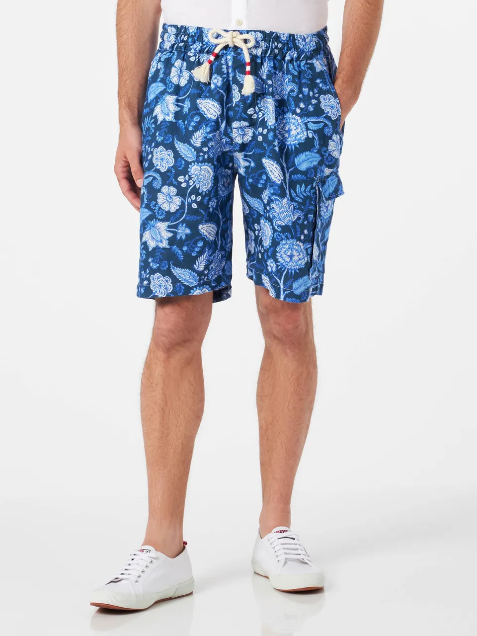 mc2-saint-barth-bermuda-marseille-uomo-in-lino-stampa-floreale-blu image 1