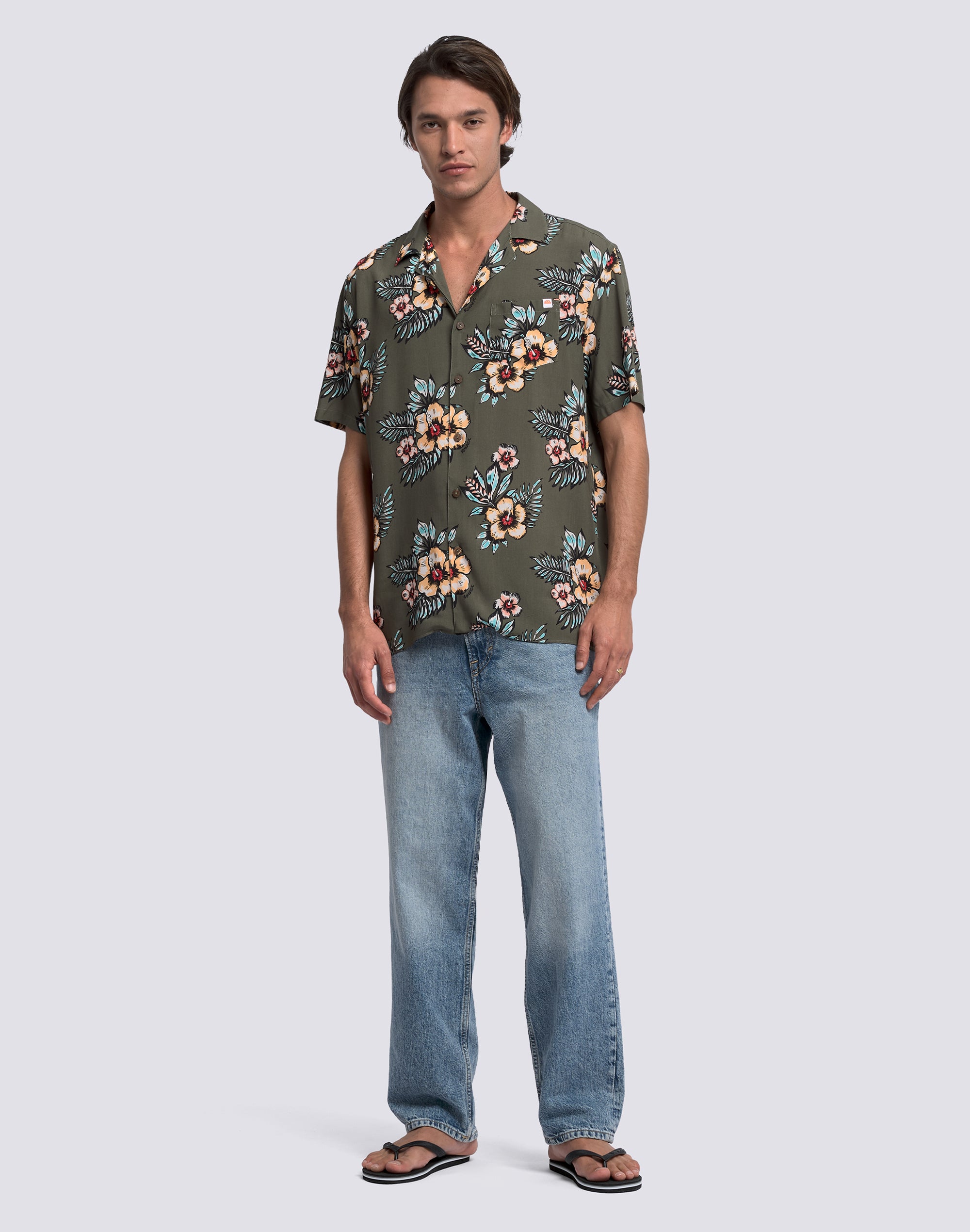 sundek-camicia-uomo-bowling-in-viscosa-popeline-stampata-relaxed-fit-maniche-cor image 3
