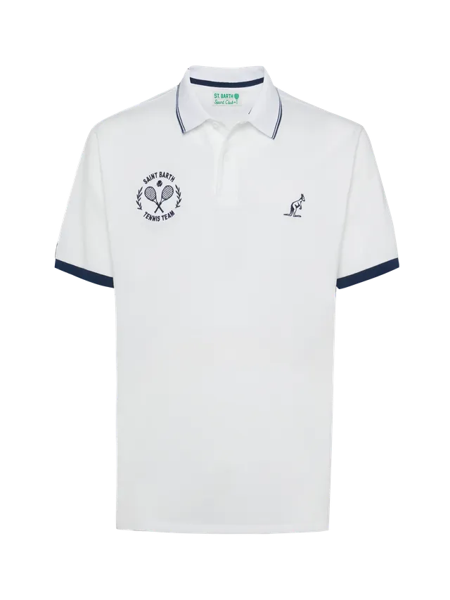 australian-beverly-hills-polo-uomo-cotone-piqu-bianca-made-in-italy image 1