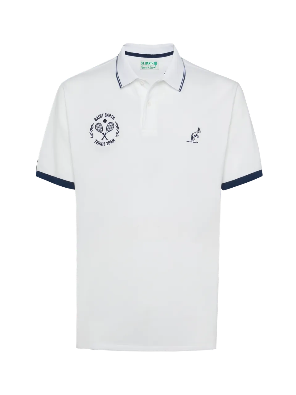 australian-beverly-hills-polo-uomo-cotone-piqu-bianca-made-in-italy image 1