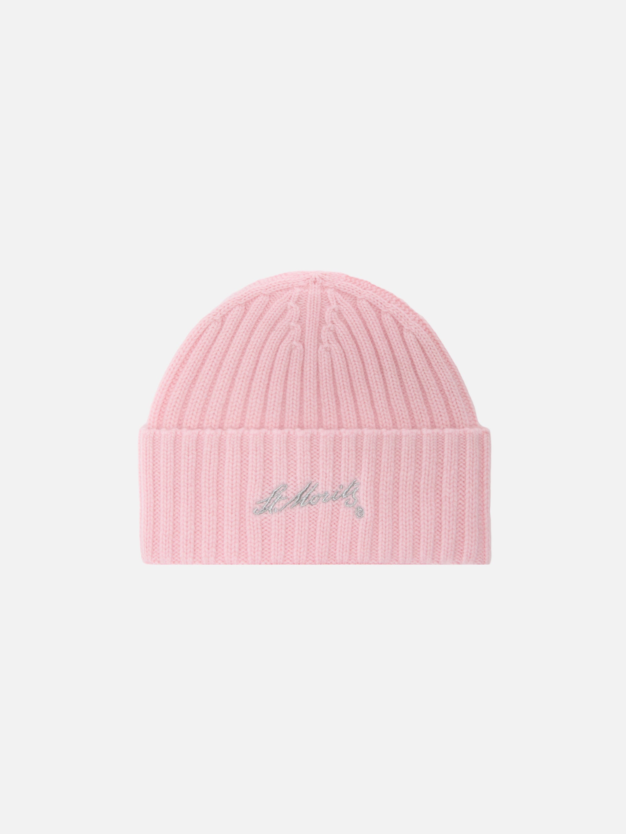 mc2-saint-barth-wengen-berretto-cashmere-rosa-ricamo-st-moritz image 1