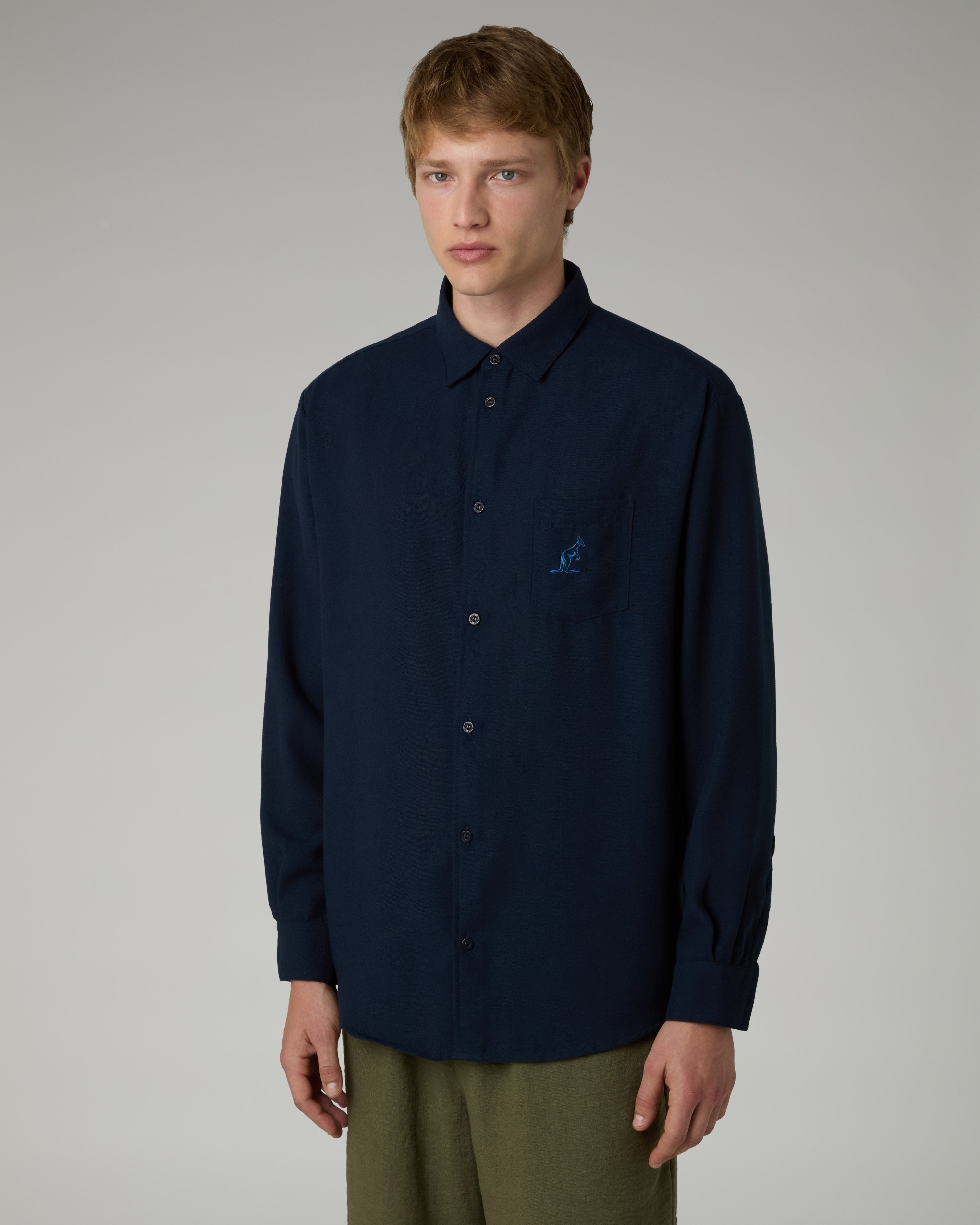 australian-doric-long-sleeve-shirt-camicia-manica-lunga-eclipse-blue image 1
