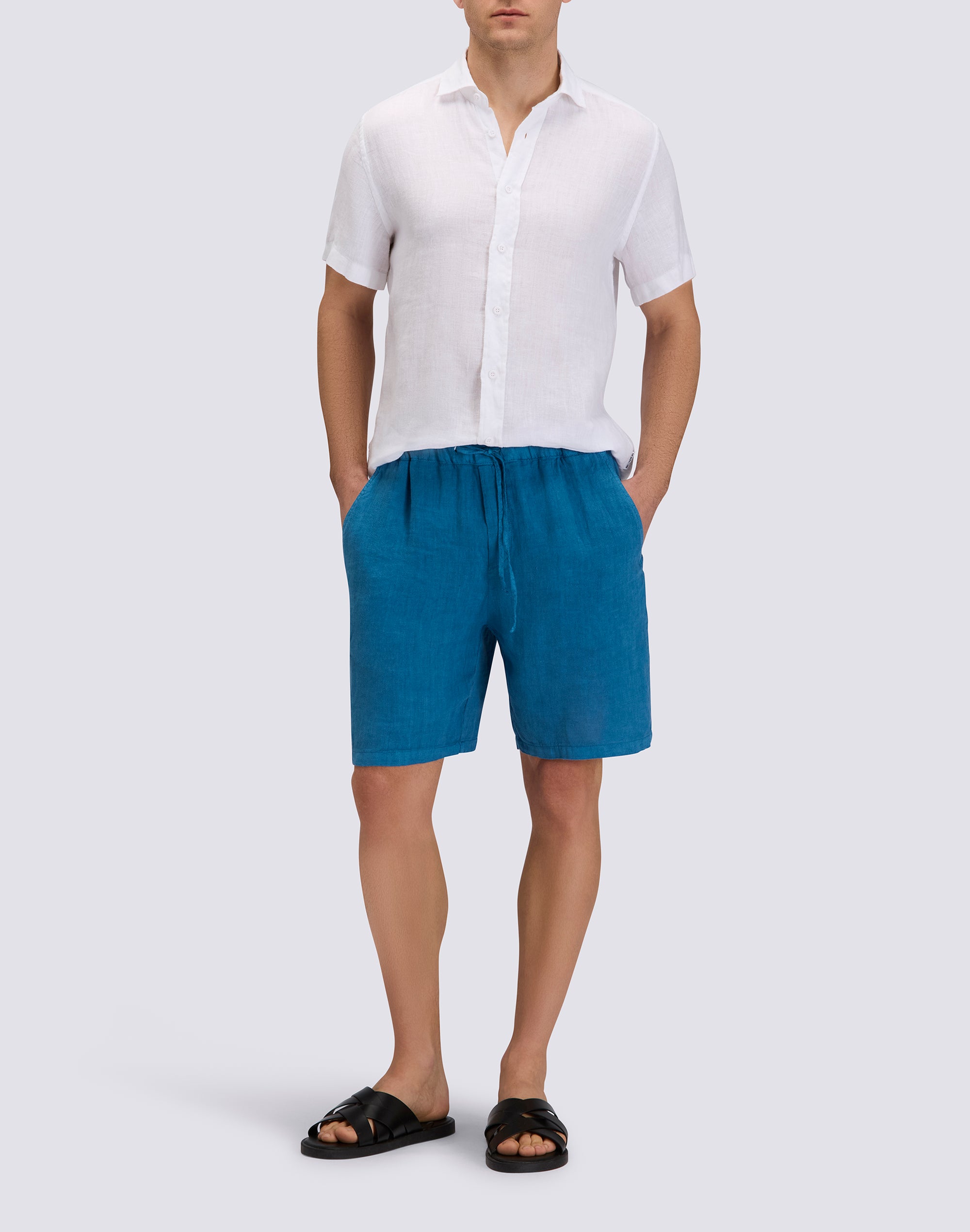 sundek-camicia-uomo-in-lino-a-mezze-maniche-tinto-capo-regular-2 image 3