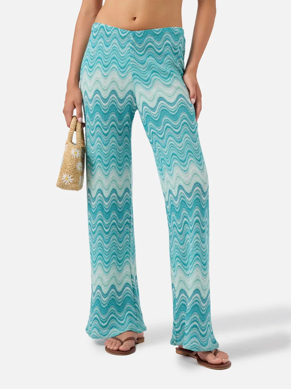 mc2-saint-barth-pantalone-lungo-donna-amalia-in-raschel-degrad-verde-acqua image 1