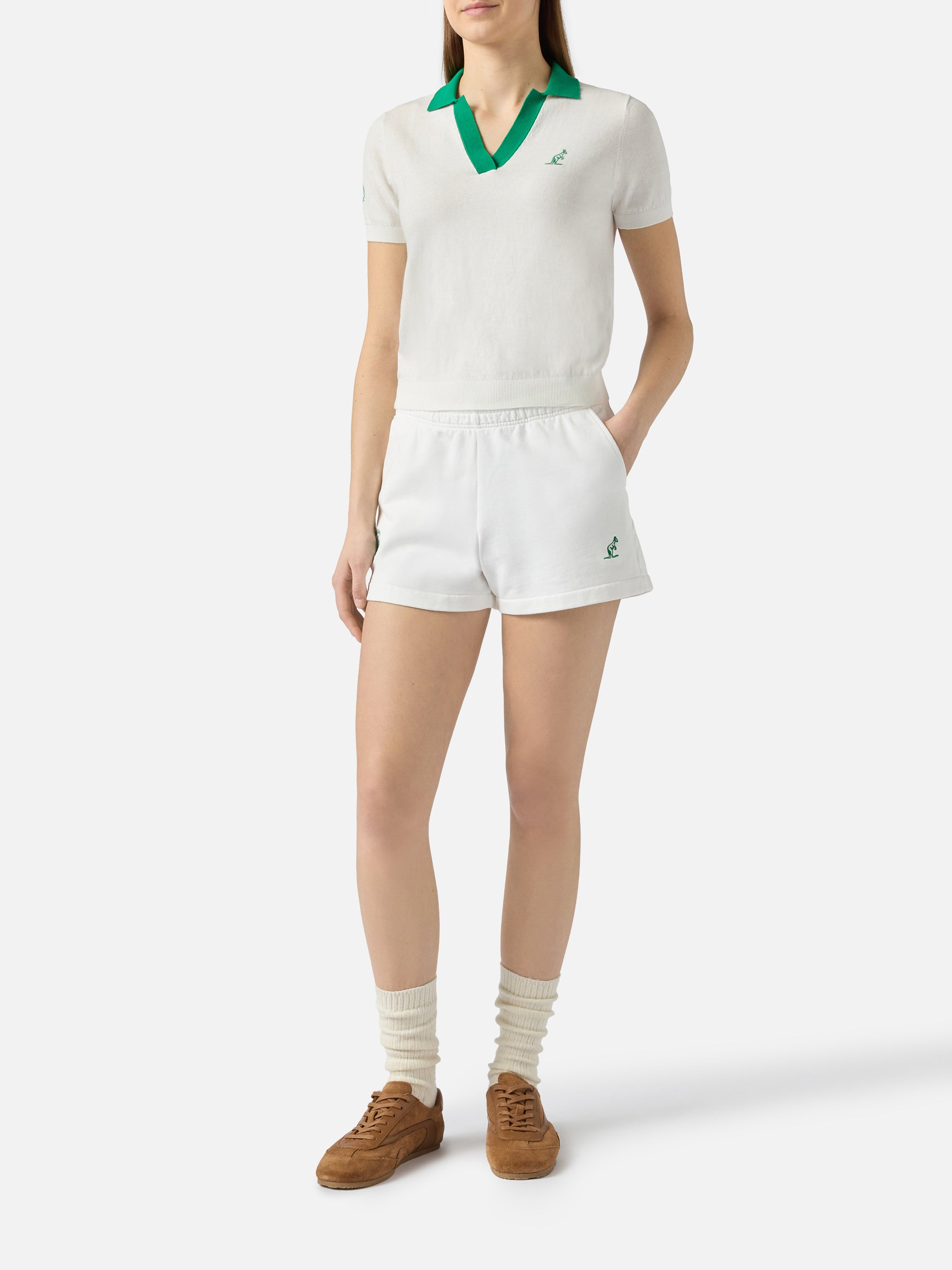 mc2-saint-barth-cate-shorts-donna-cotone-special-edition-bianco image 2