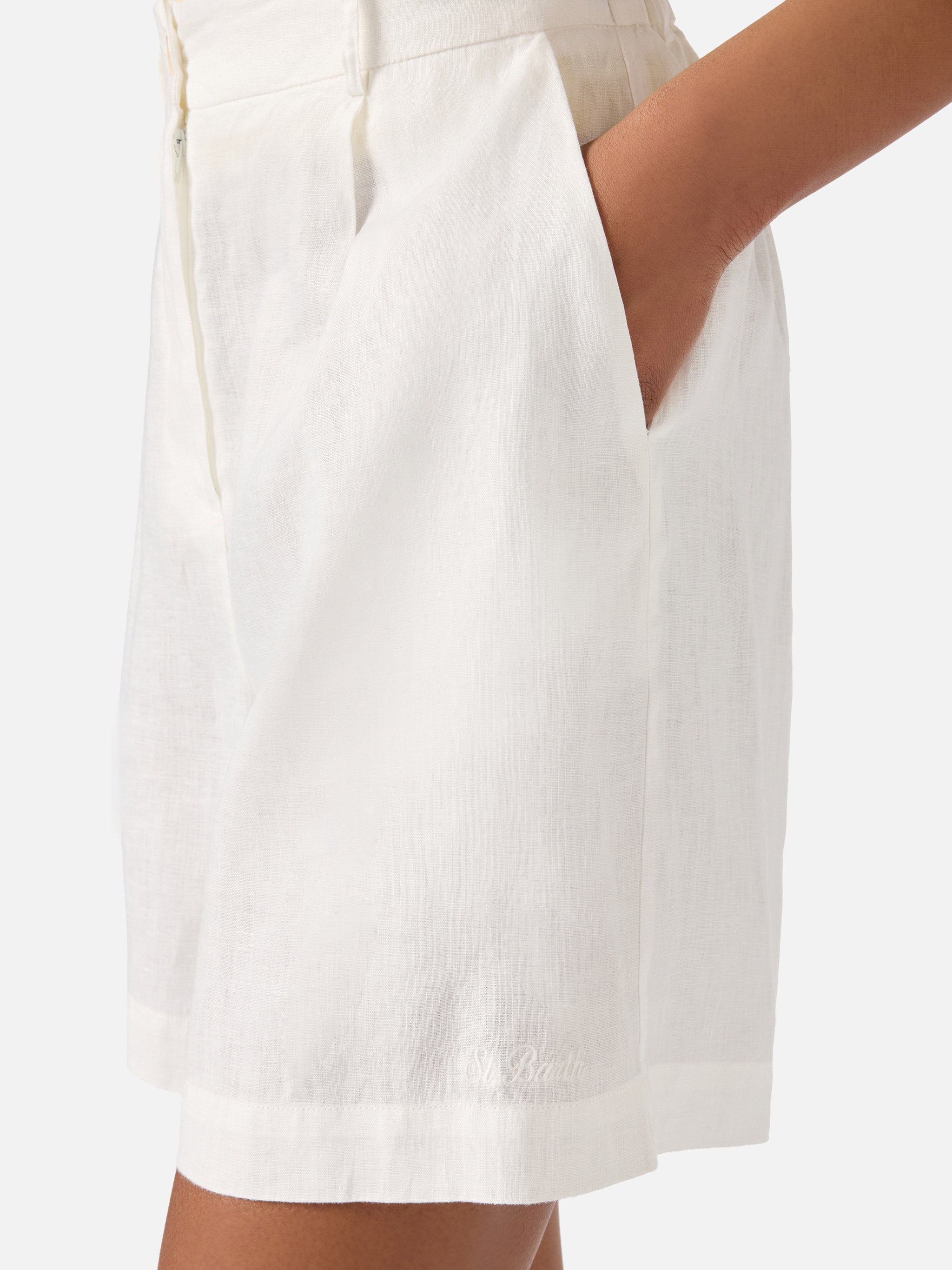 mc2-saint-barth-shorts-maggy-in-lino-bianco-donna image 4