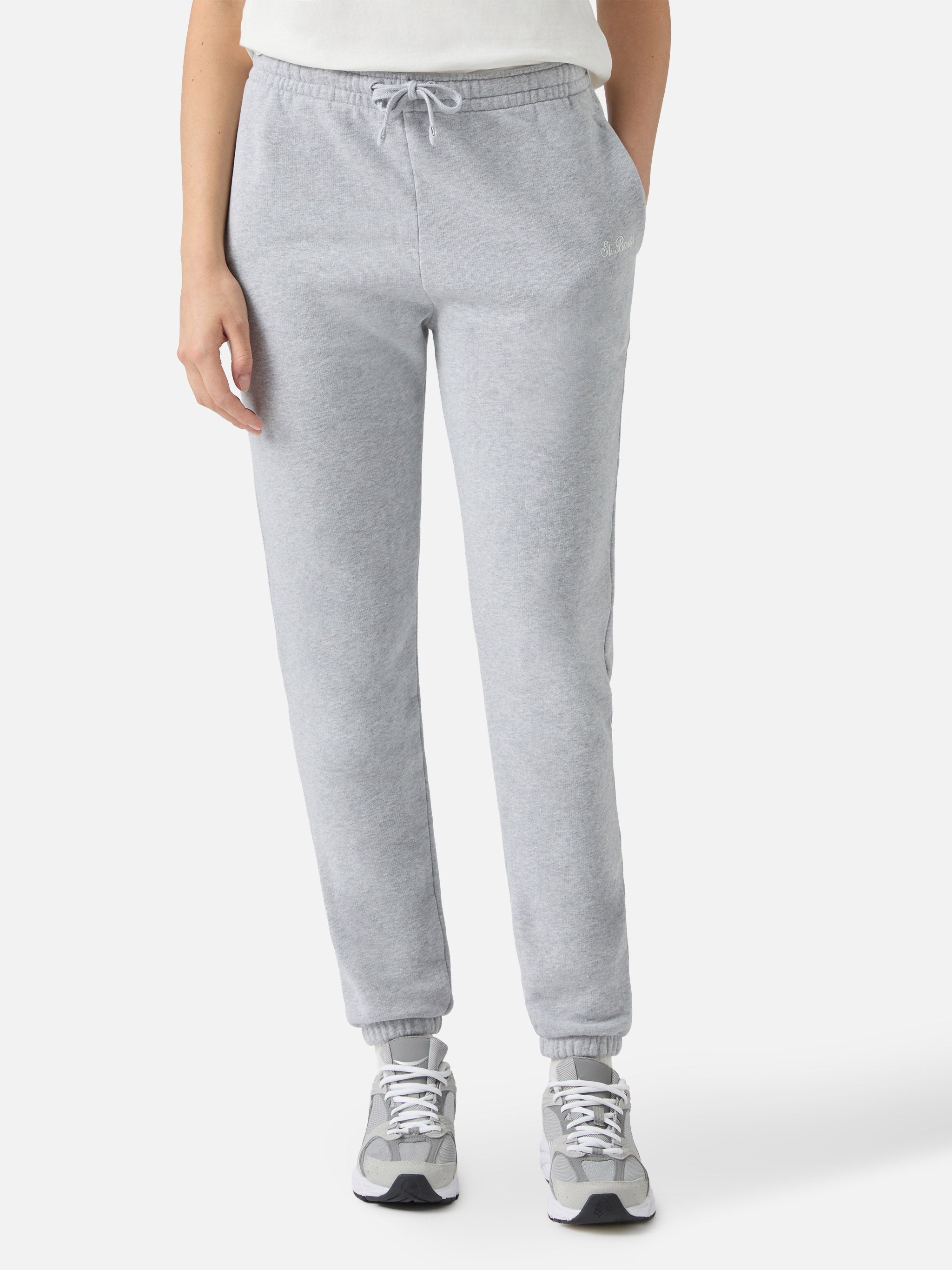 mc2-saint-barth-pantaloni-joggers-odalys-donna-in-pile-grigio image 2