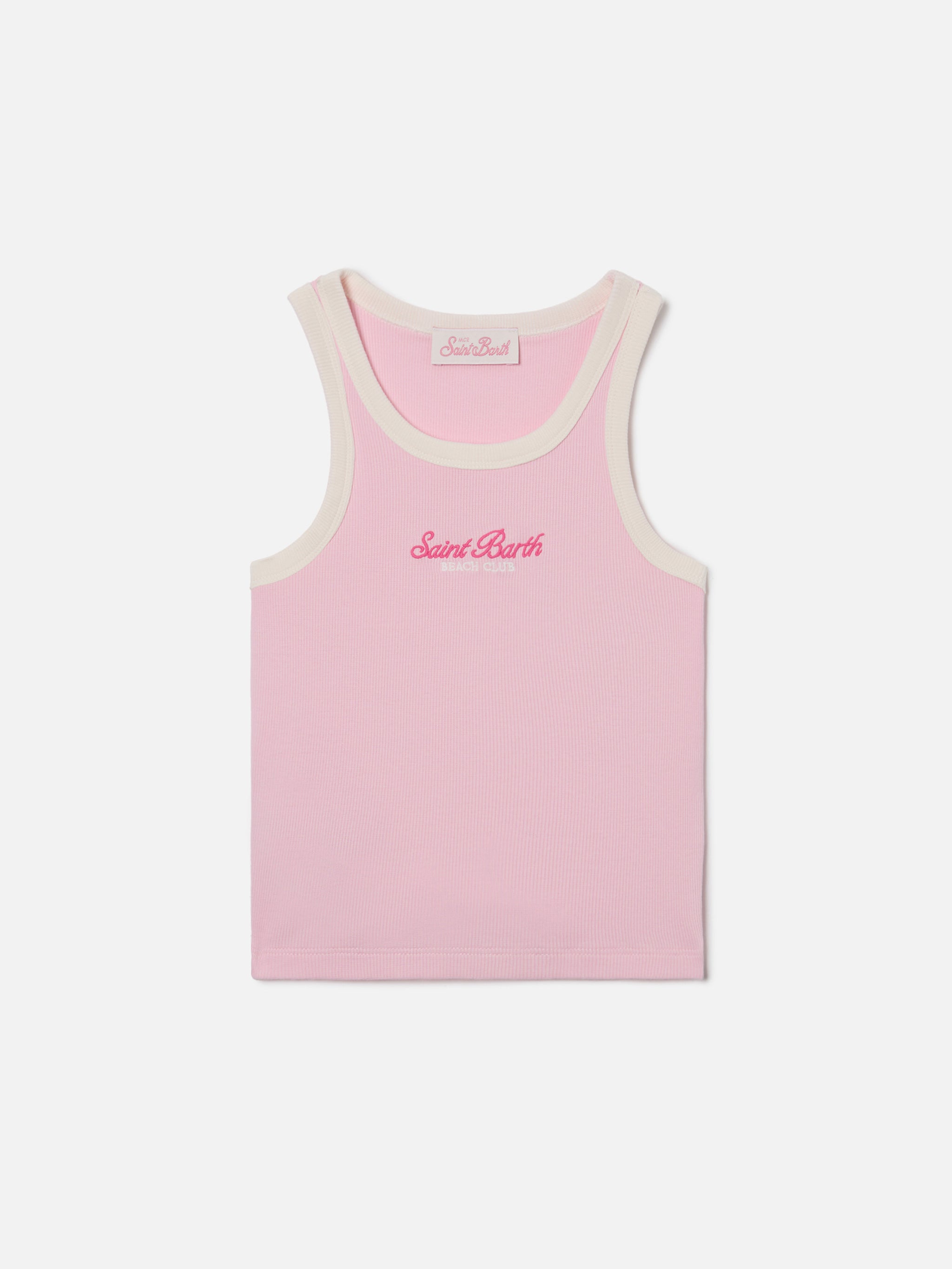 mc2-saint-barth-blue-jr-top-bambina-rosa-logo-ricamato-costina image 1