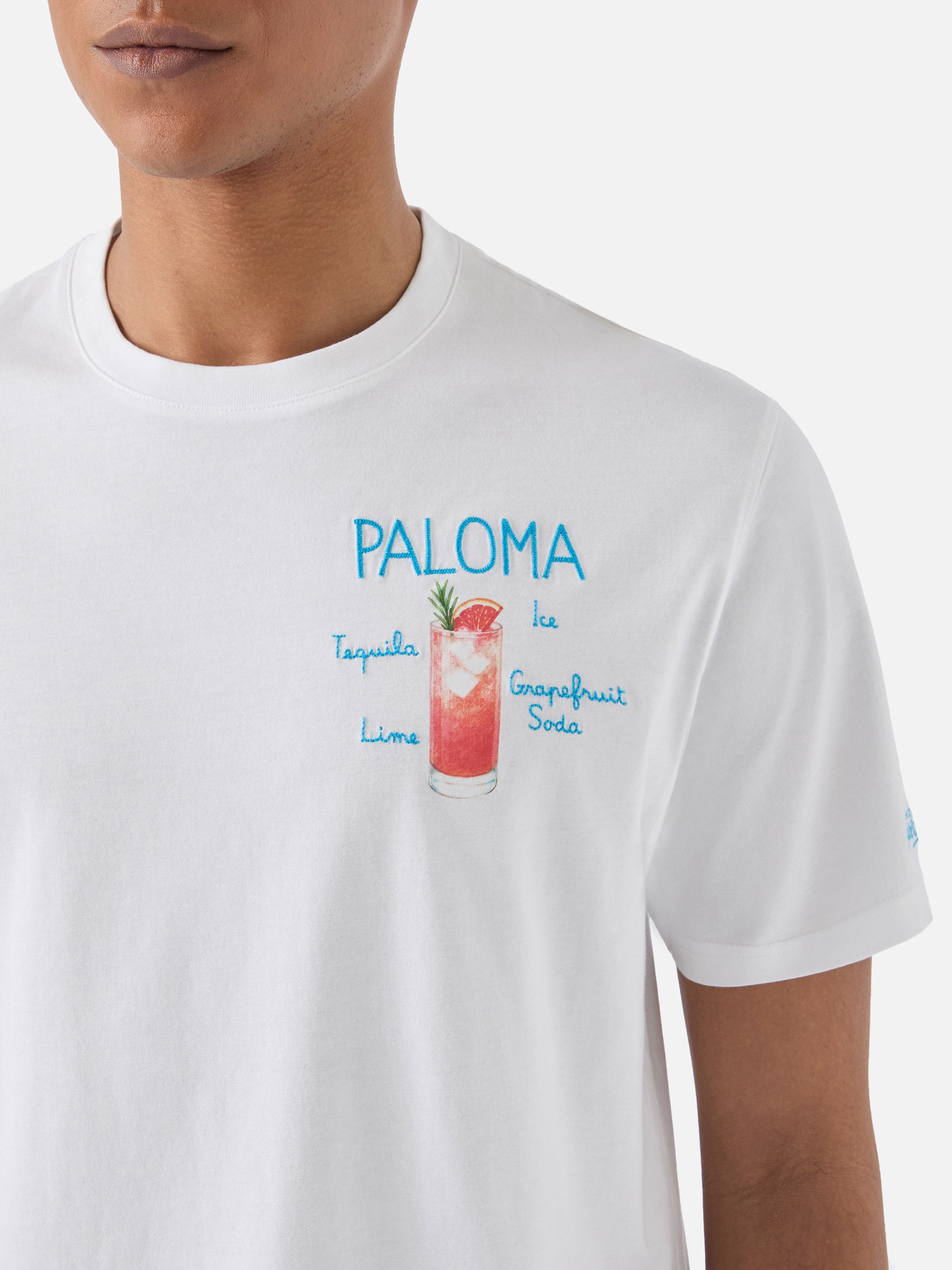 mc2-saint-barth-t-shirt-portofino-bianca-con-ricamo-paloma image 2