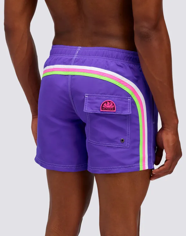 sundek-costume-da-bagno-uomo-a-pantaloncino-viola-fluo image 1